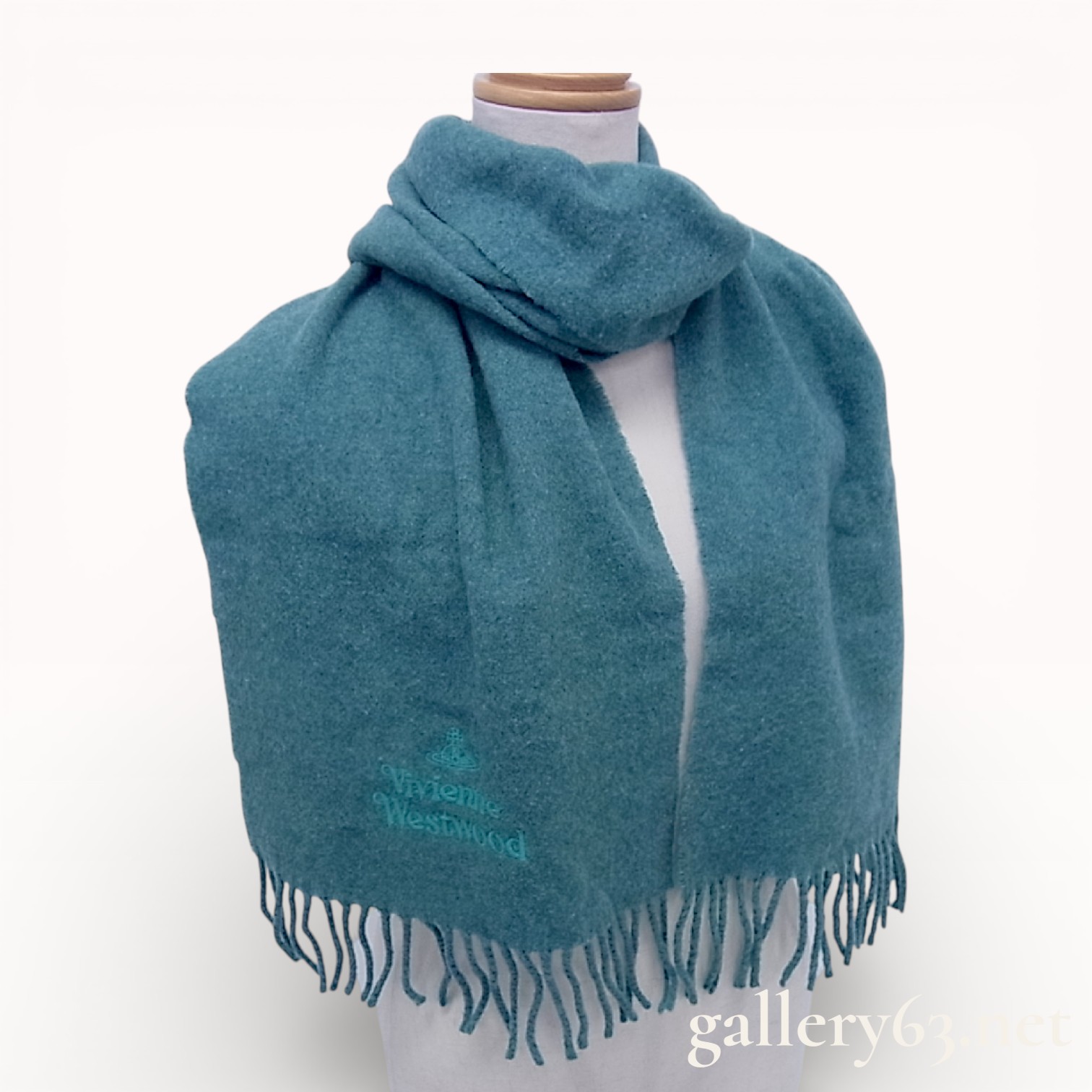 Vivienne Westwood Teal Wool Scarf