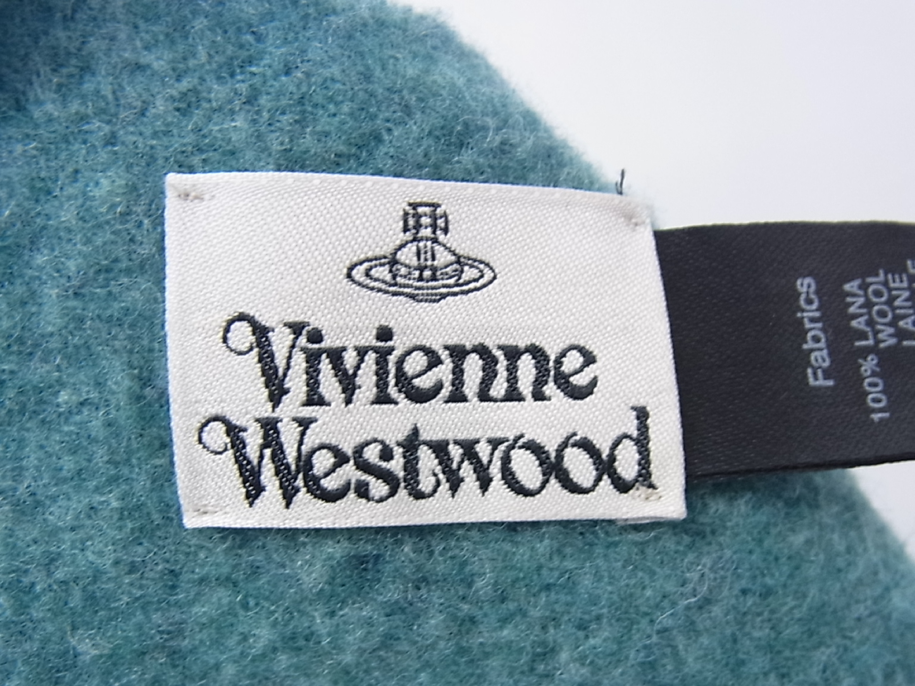 Vivienne Westwood Teal Wool Scarf