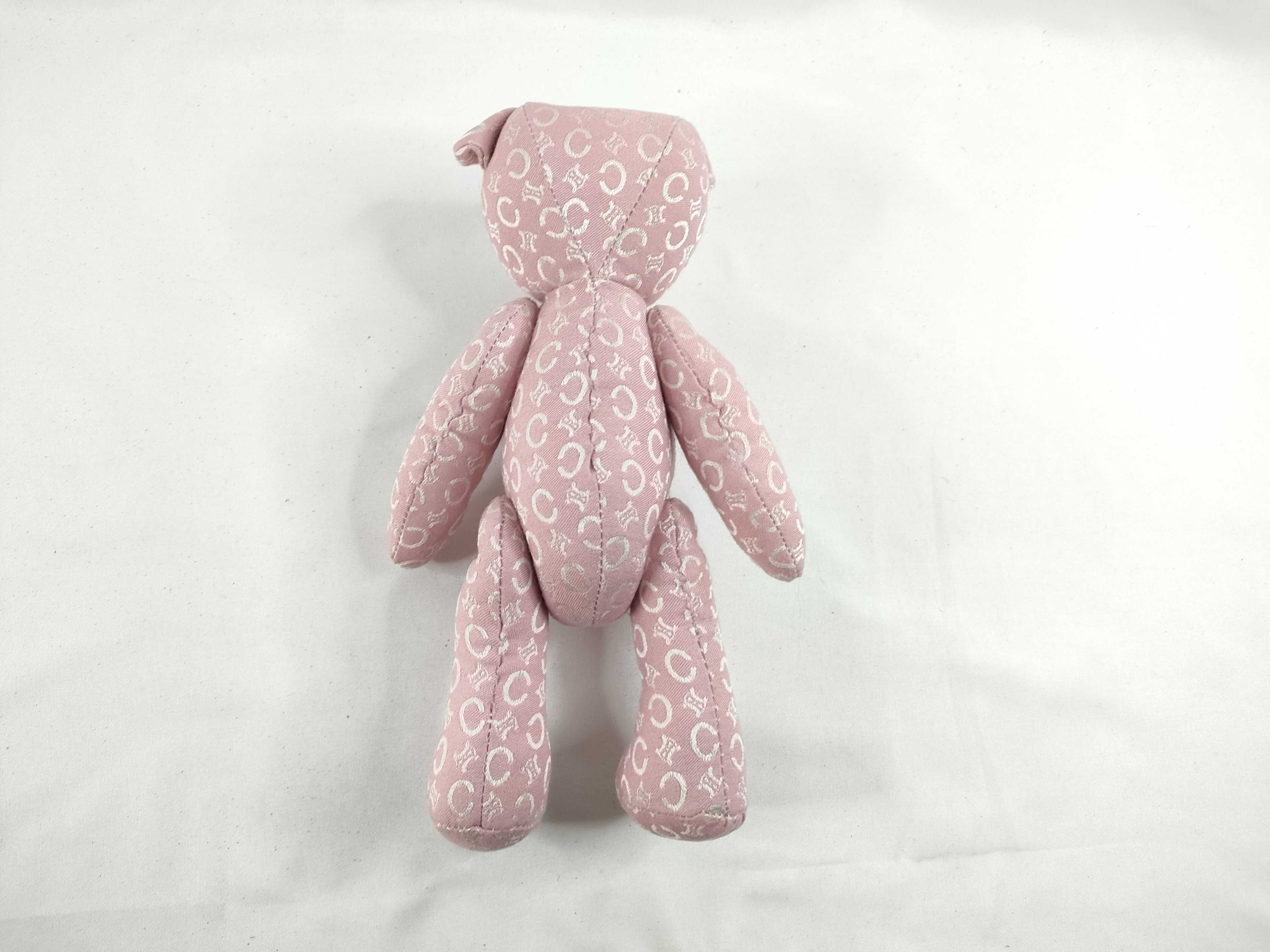A Celine C Macadam Pink Patterned Designer Teddy Bear