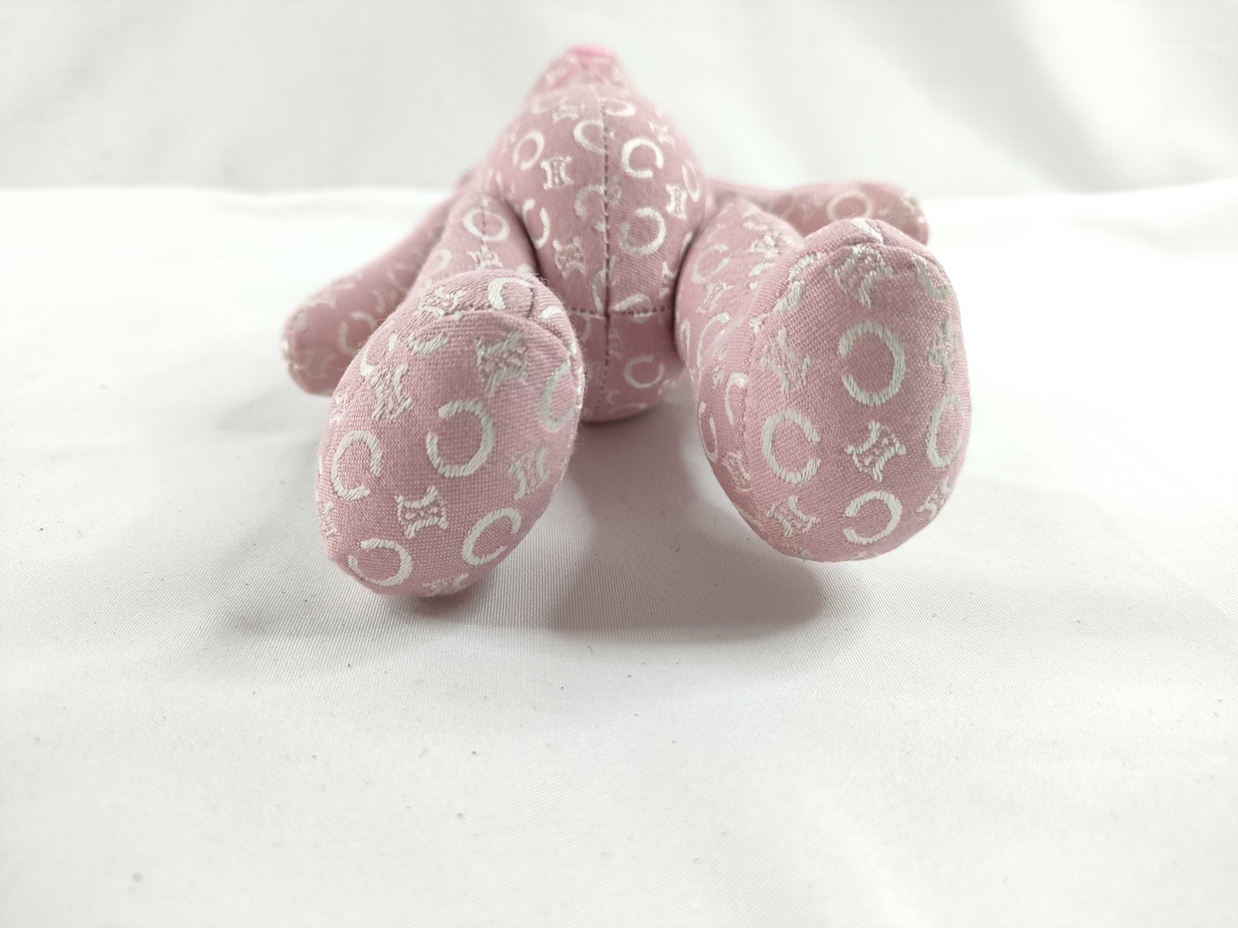 A Celine C Macadam Pink Patterned Designer Teddy Bear