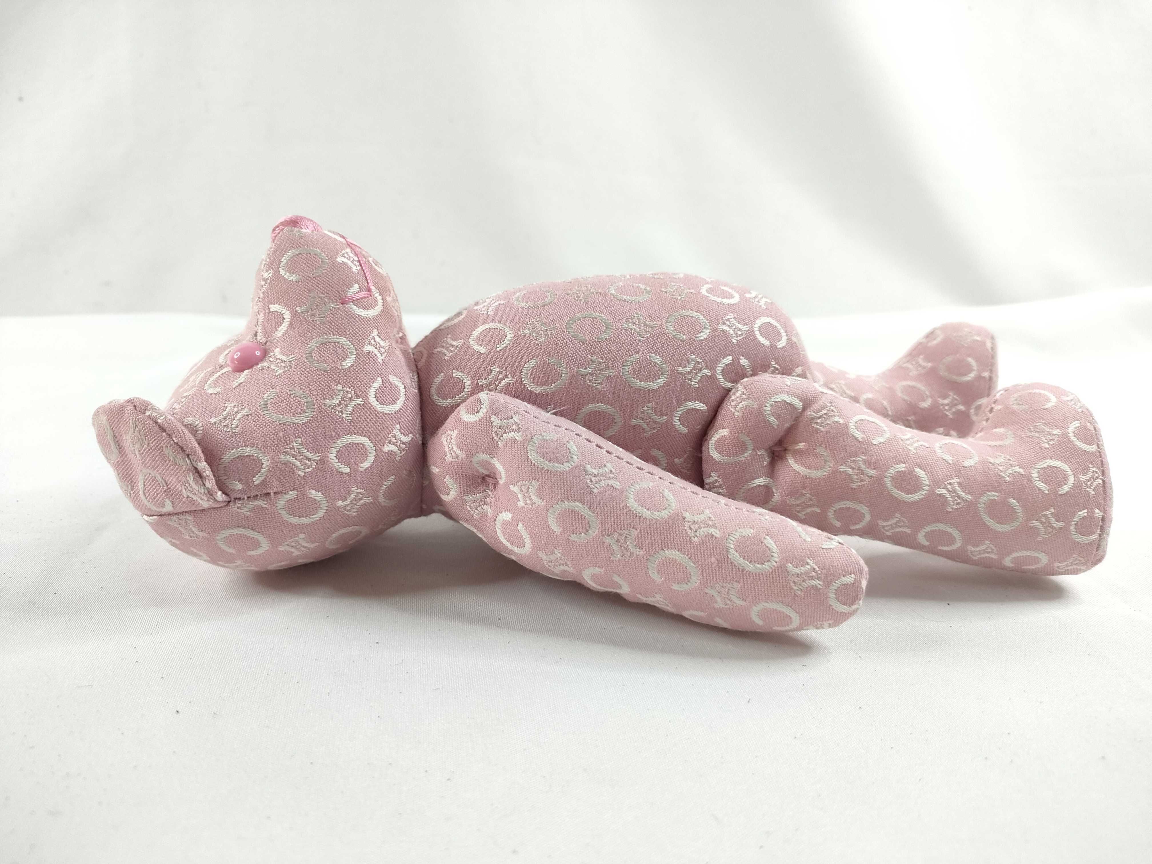 A Celine C Macadam Pink Patterned Designer Teddy Bear