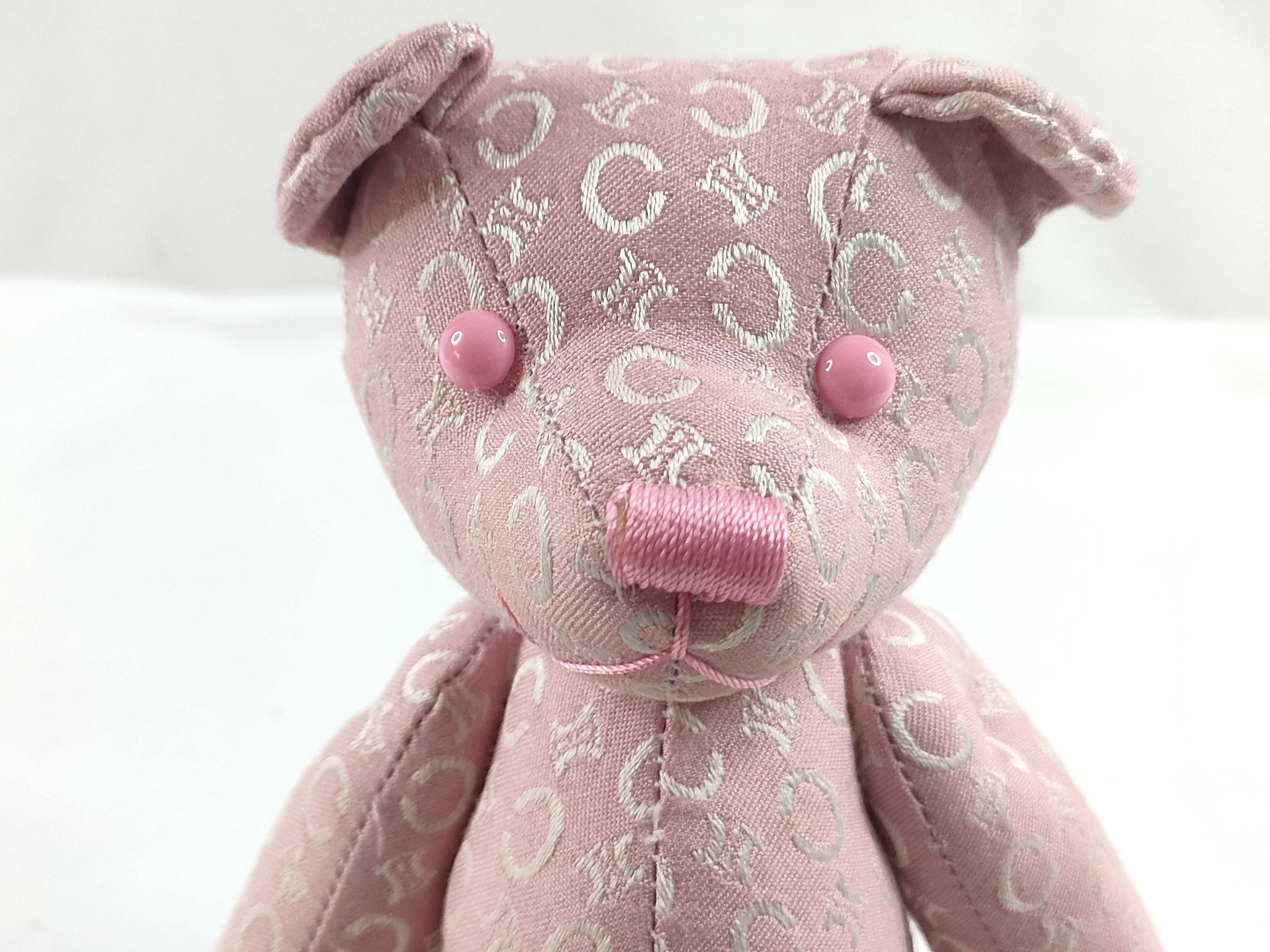 A Celine C Macadam Pink Patterned Designer Teddy Bear