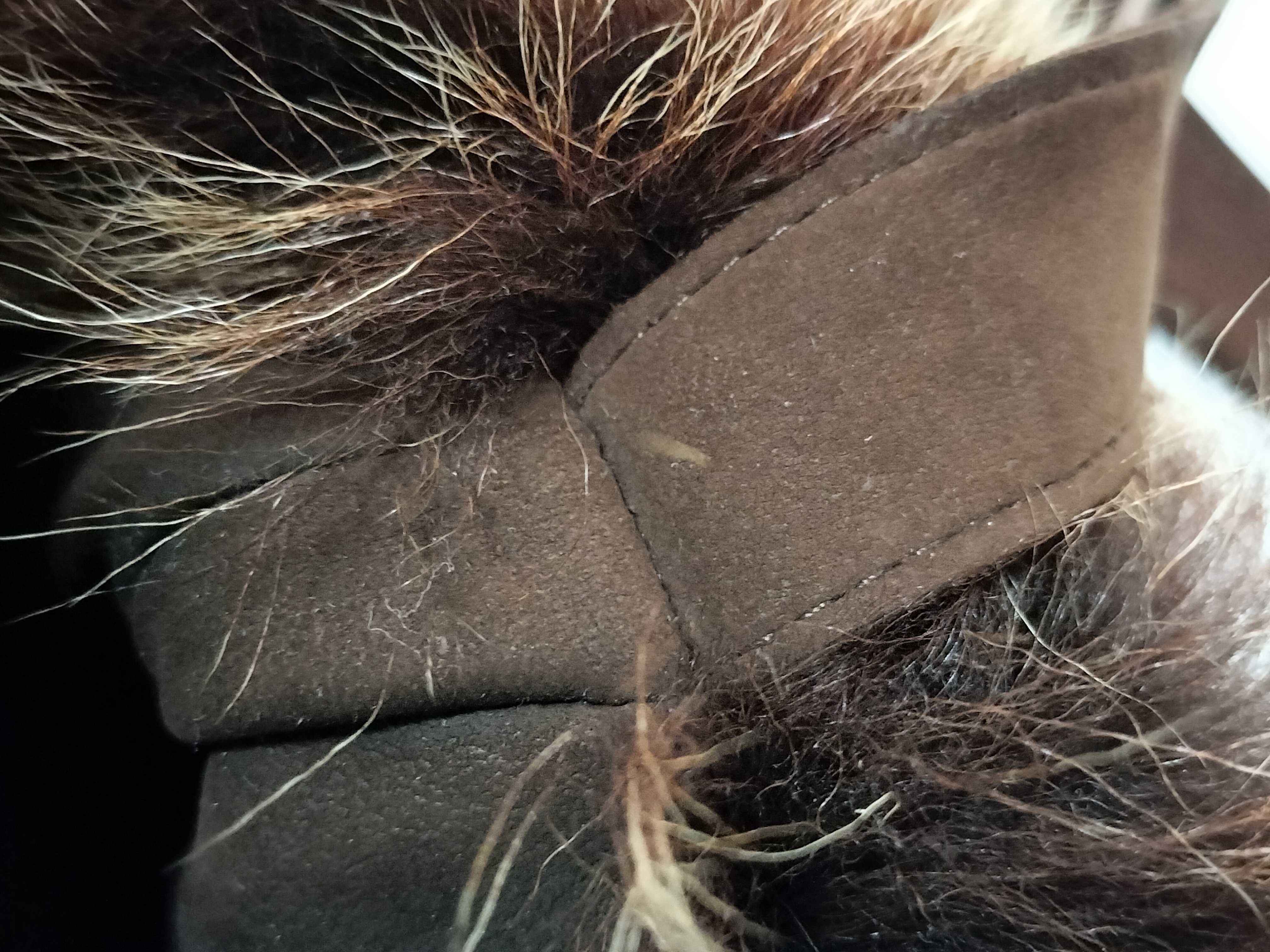 Hermes Toudou Moko Pochette in Brown Suede and Fur