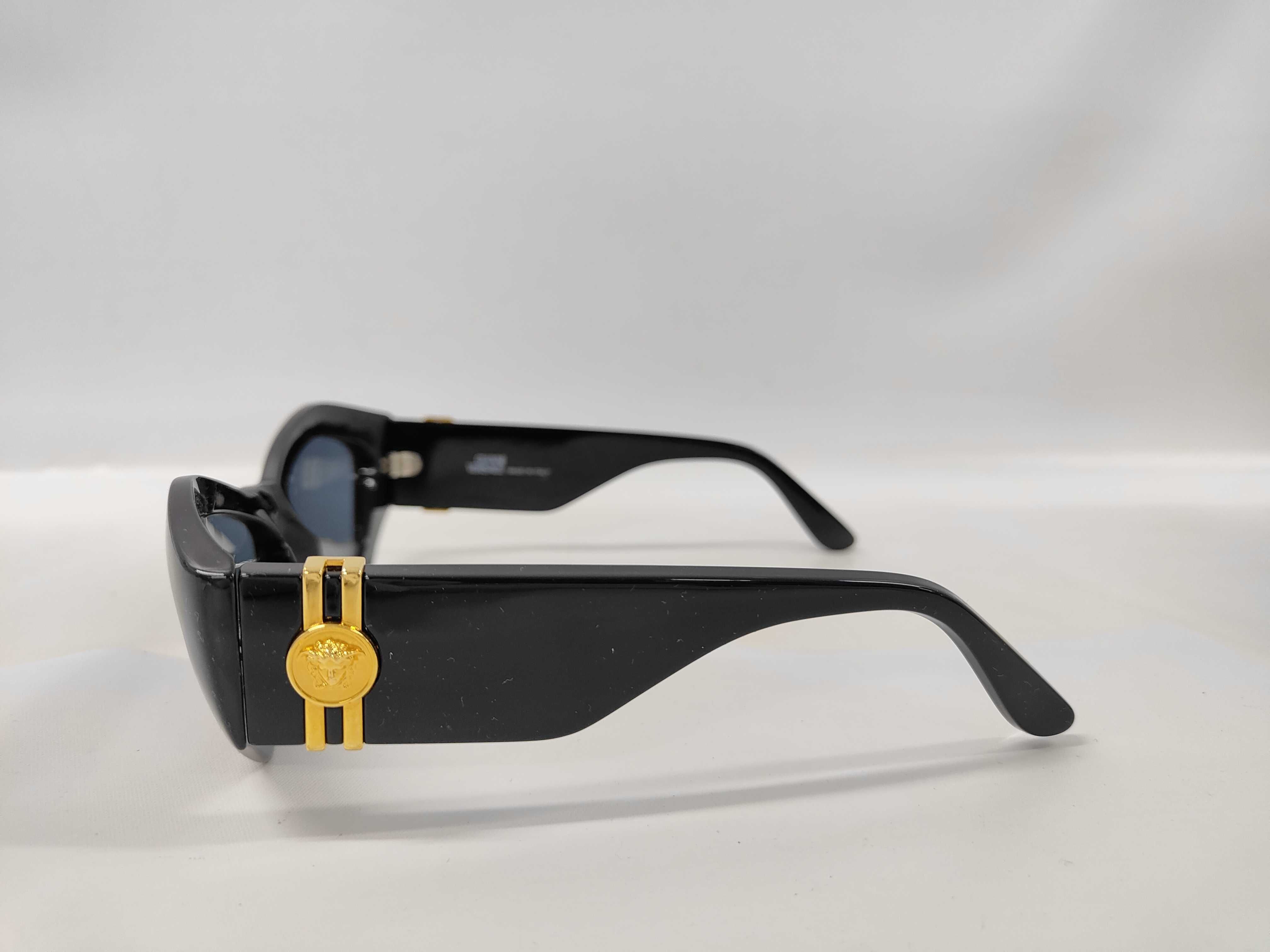 Vintage Gianni Versace Mod. 421/A Black Acetate Sunglasses