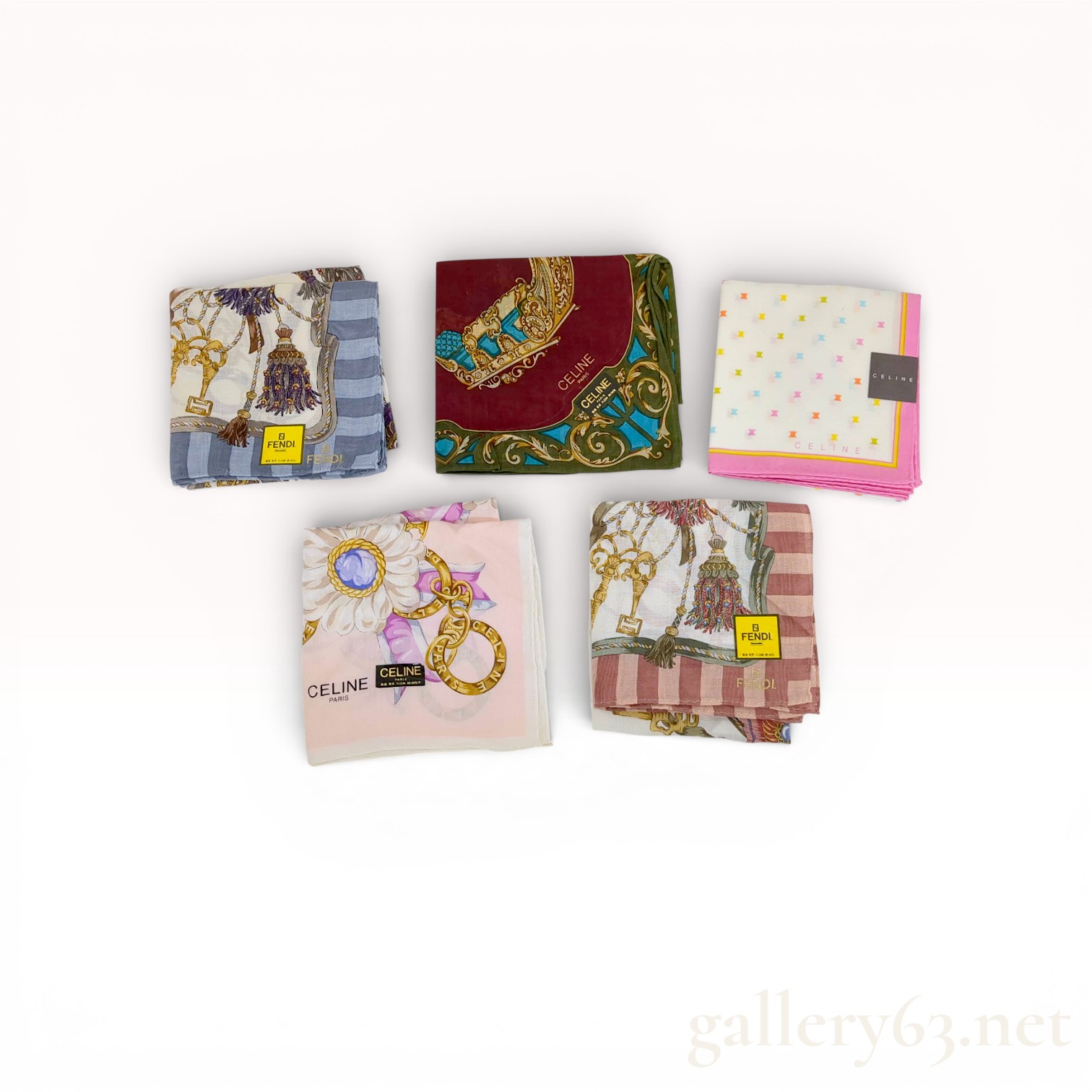 Fendi and Celine Designer Scarf Collection