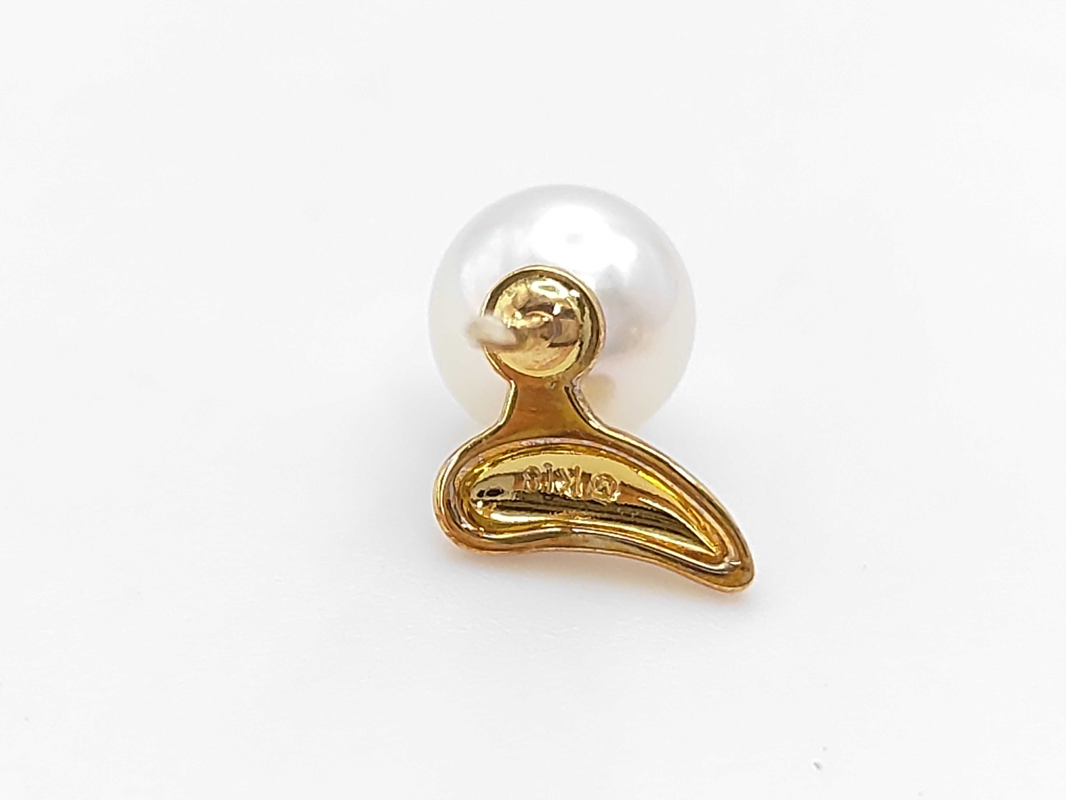 Mikimoto 18K Yellow Gold and Cultured Pearl Tie Tack