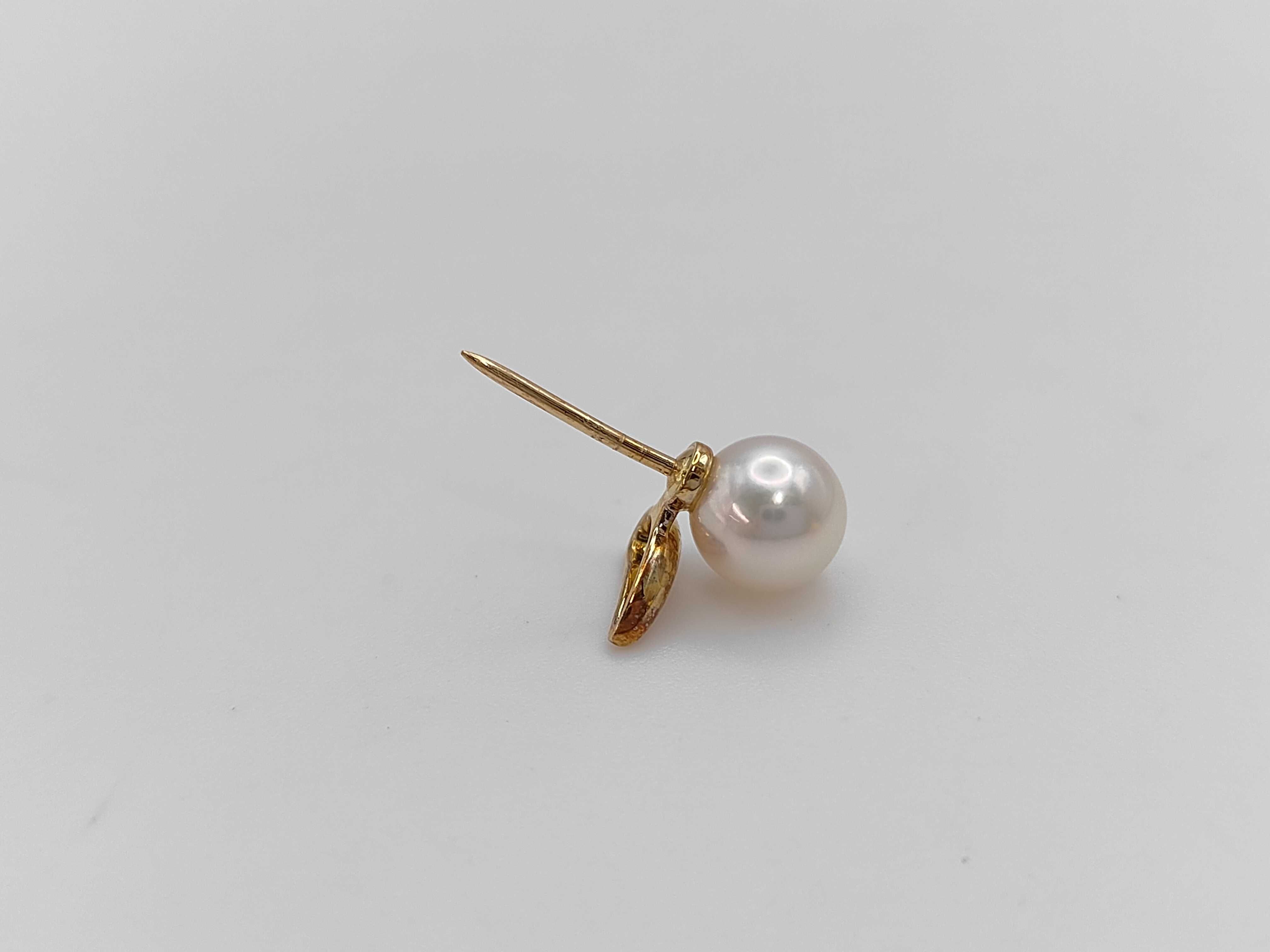 Mikimoto 18K Yellow Gold and Cultured Pearl Tie Tack
