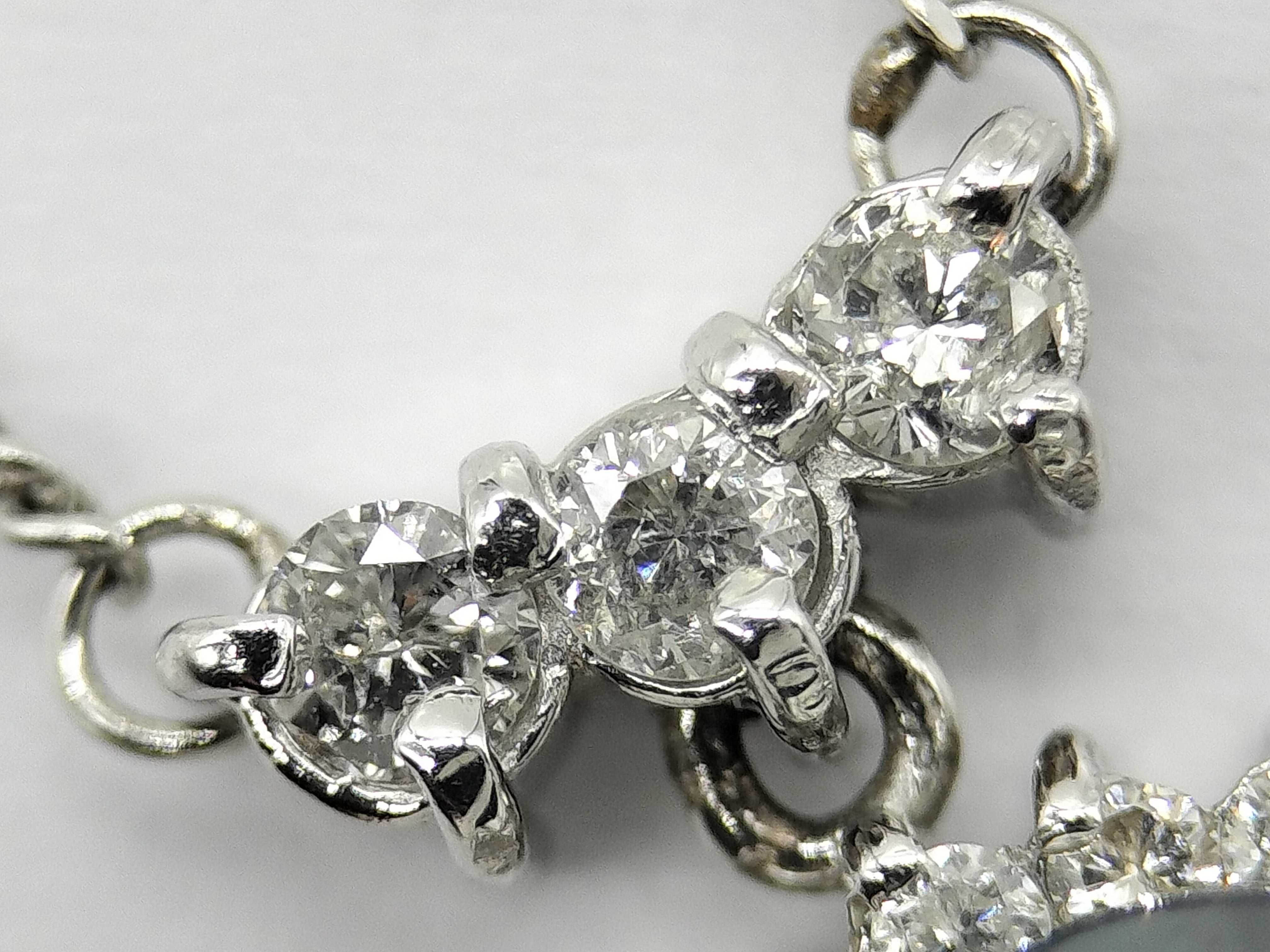 flag - add more phtoos , Platinum 2.83ct Natural Sapphire and Diamond Halo Pendant Necklace