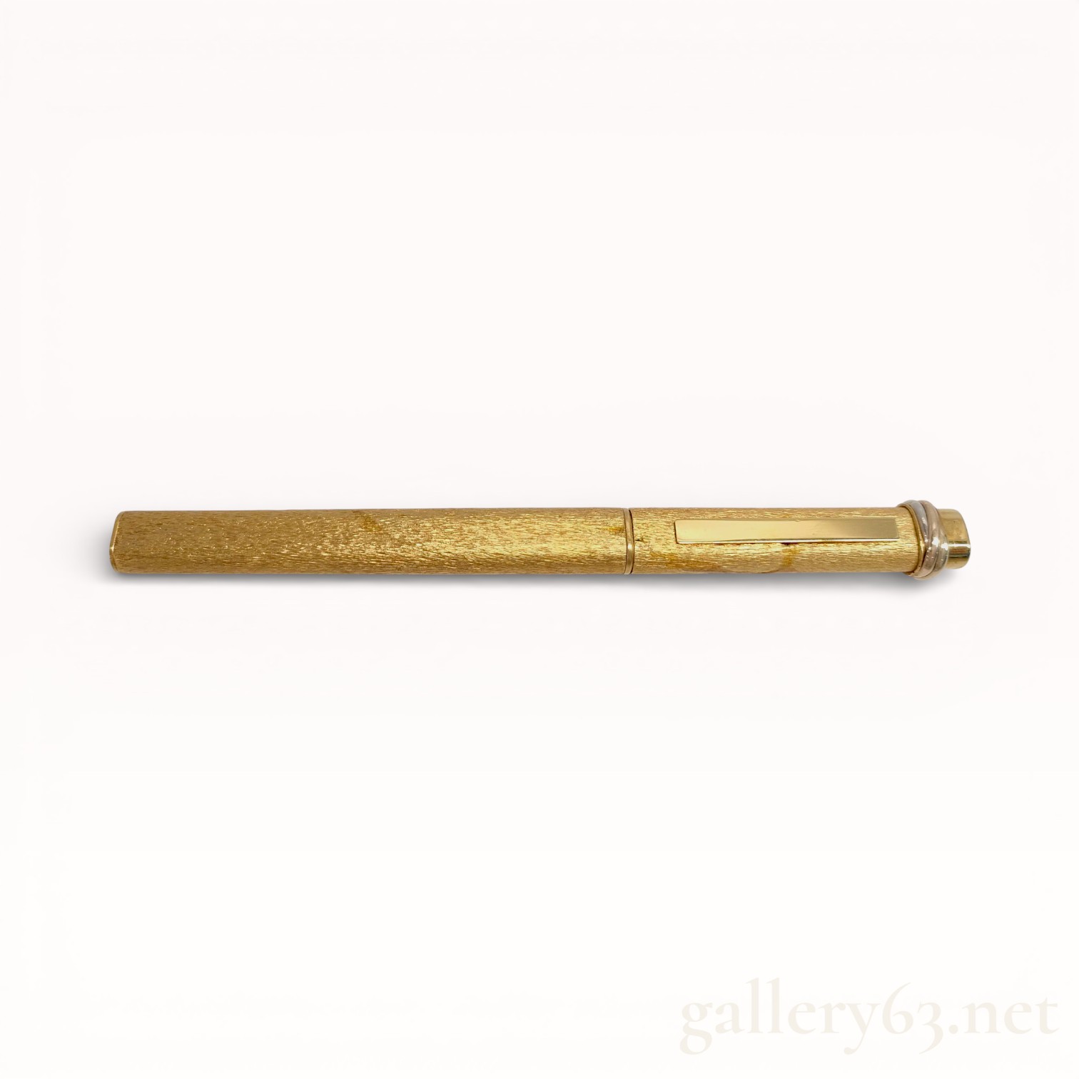Must de Cartier Vendome Trinity Gold Plated Bark Finish Ballpoint Pen