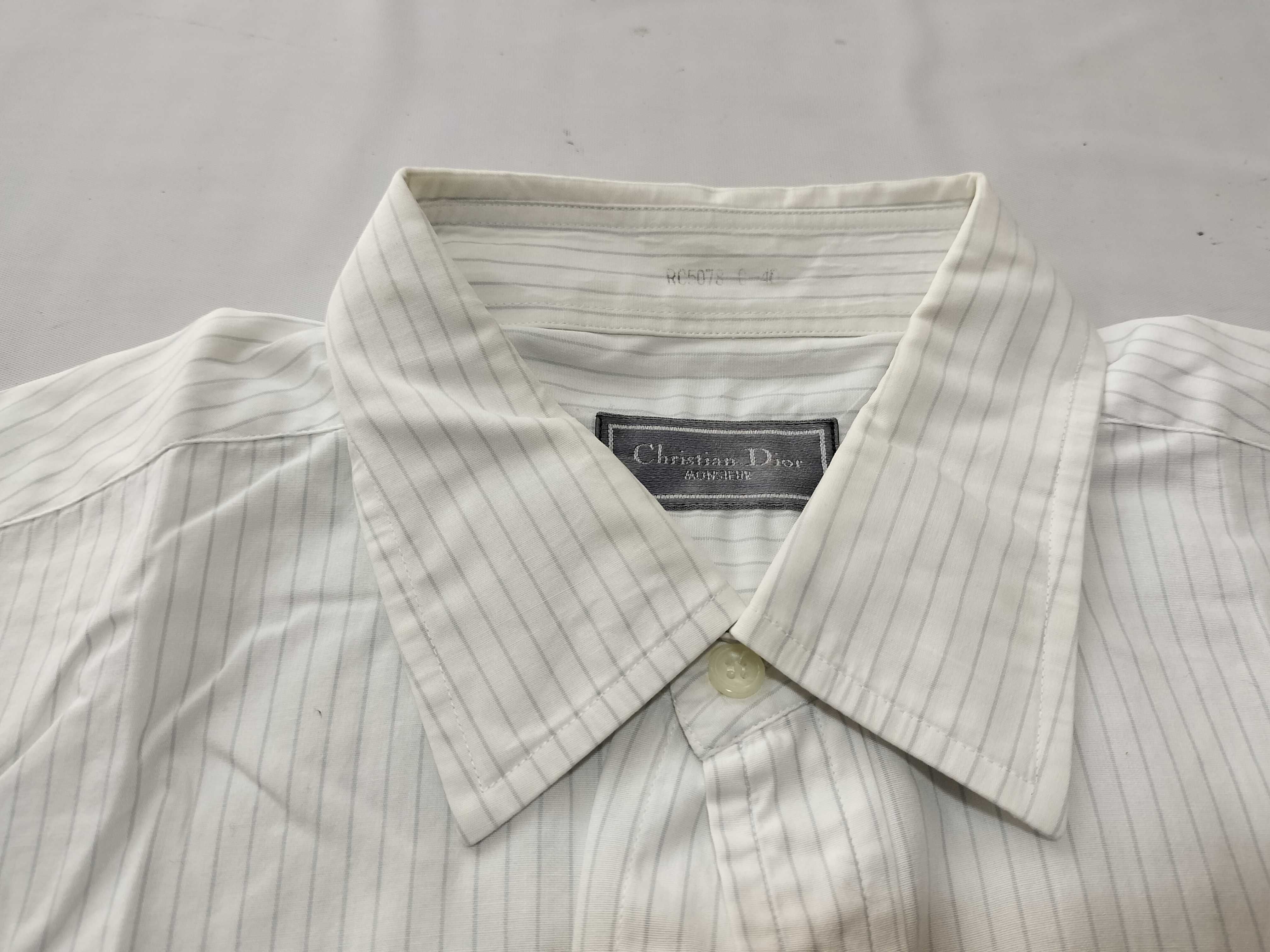 Vintage Christian Dior Monsieur Men's Short Sleeve Pinstripe Shirt Size 40