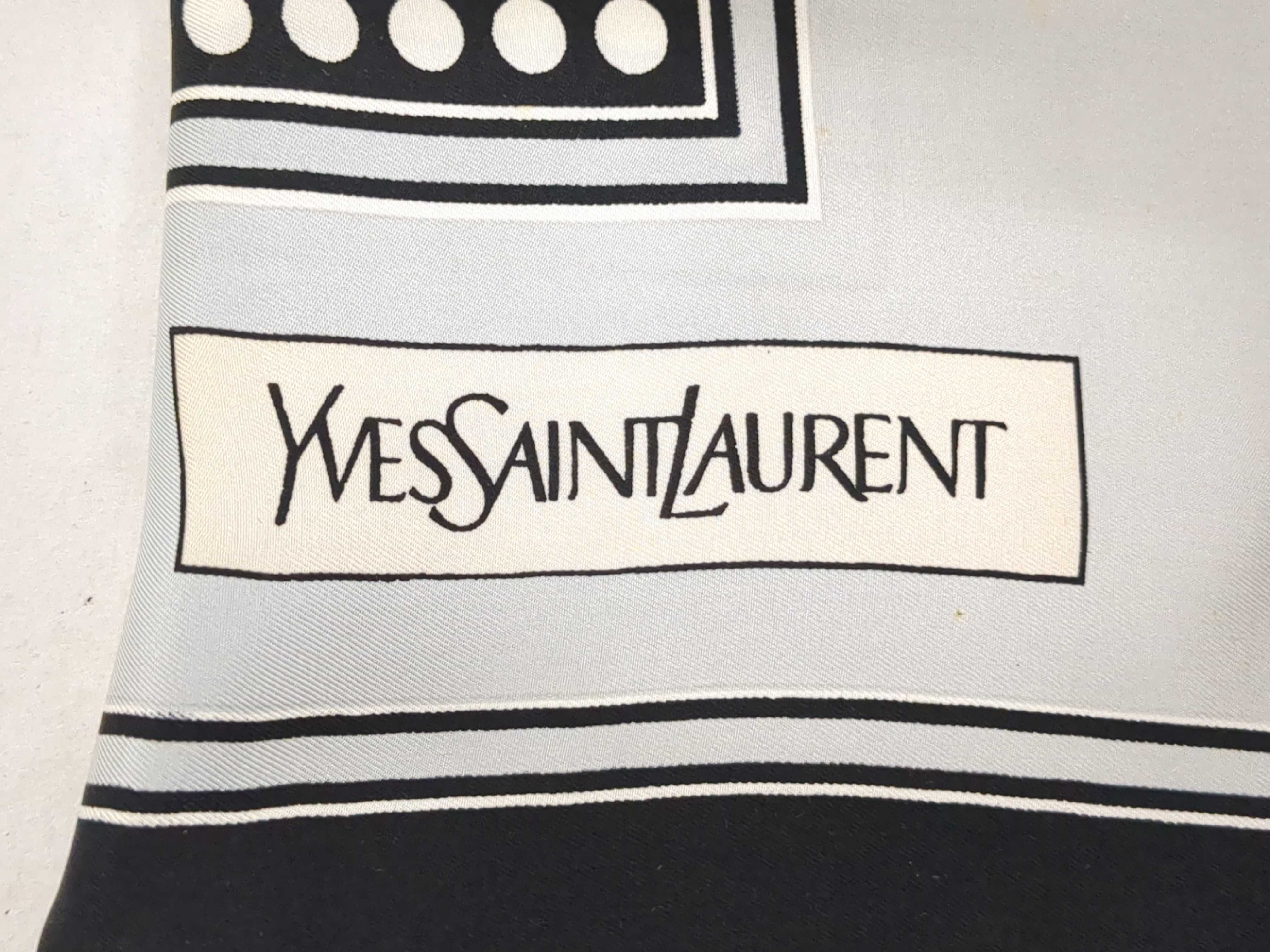 Lot of Four Yves Saint Laurent Silk Scarves with box