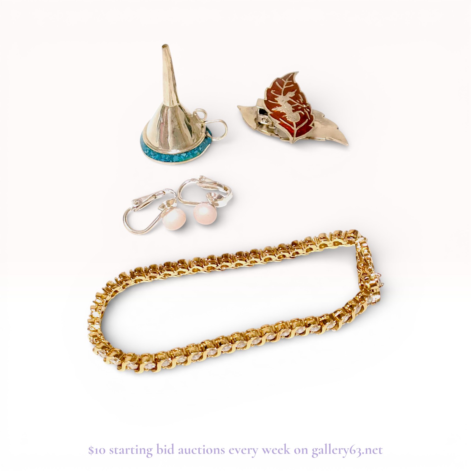 An Assortment of Sterling Silver and Costume Jewelry Accessories