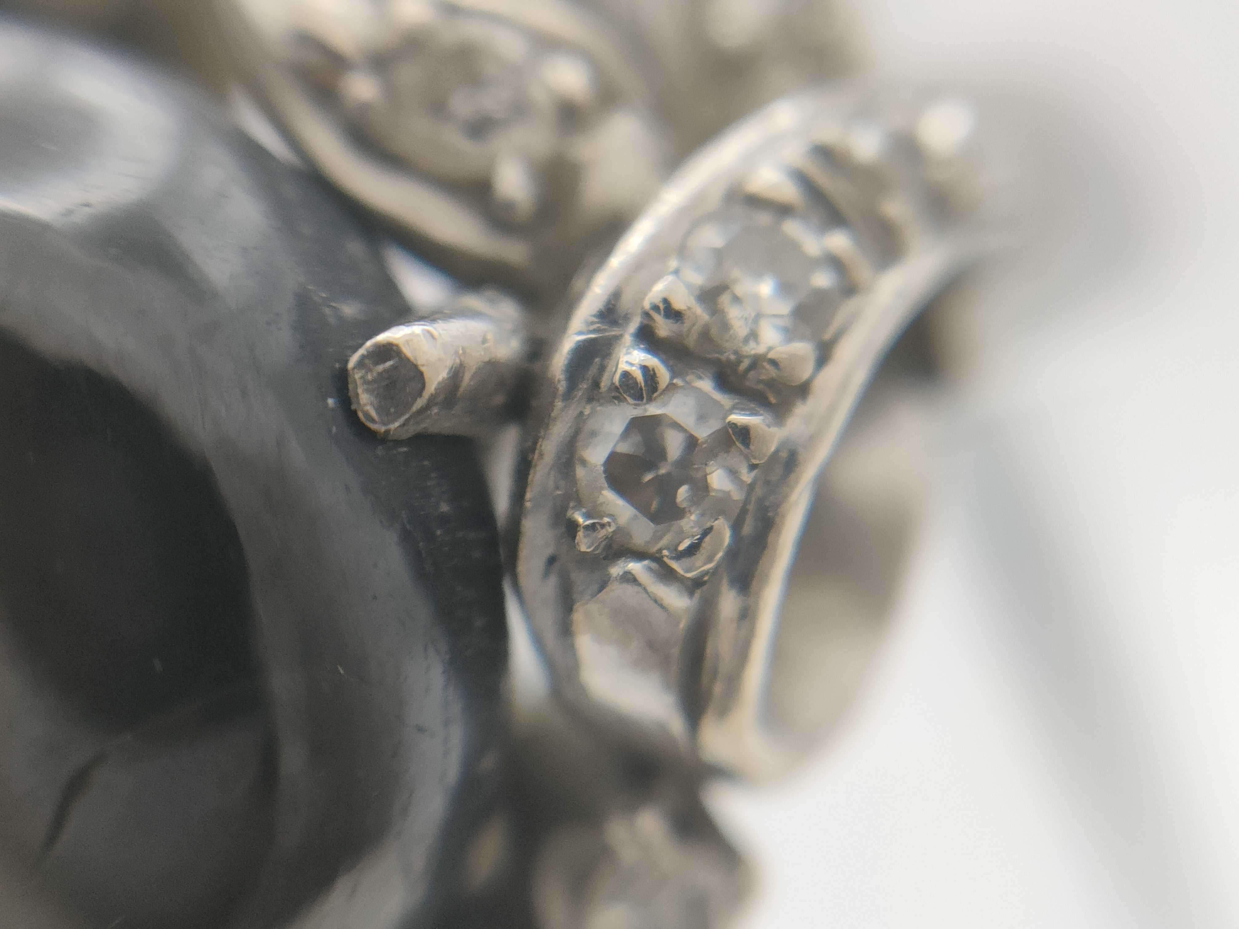 Sterling Silver Black Star Sapphire and Diamond Accent Cocktail Ring
