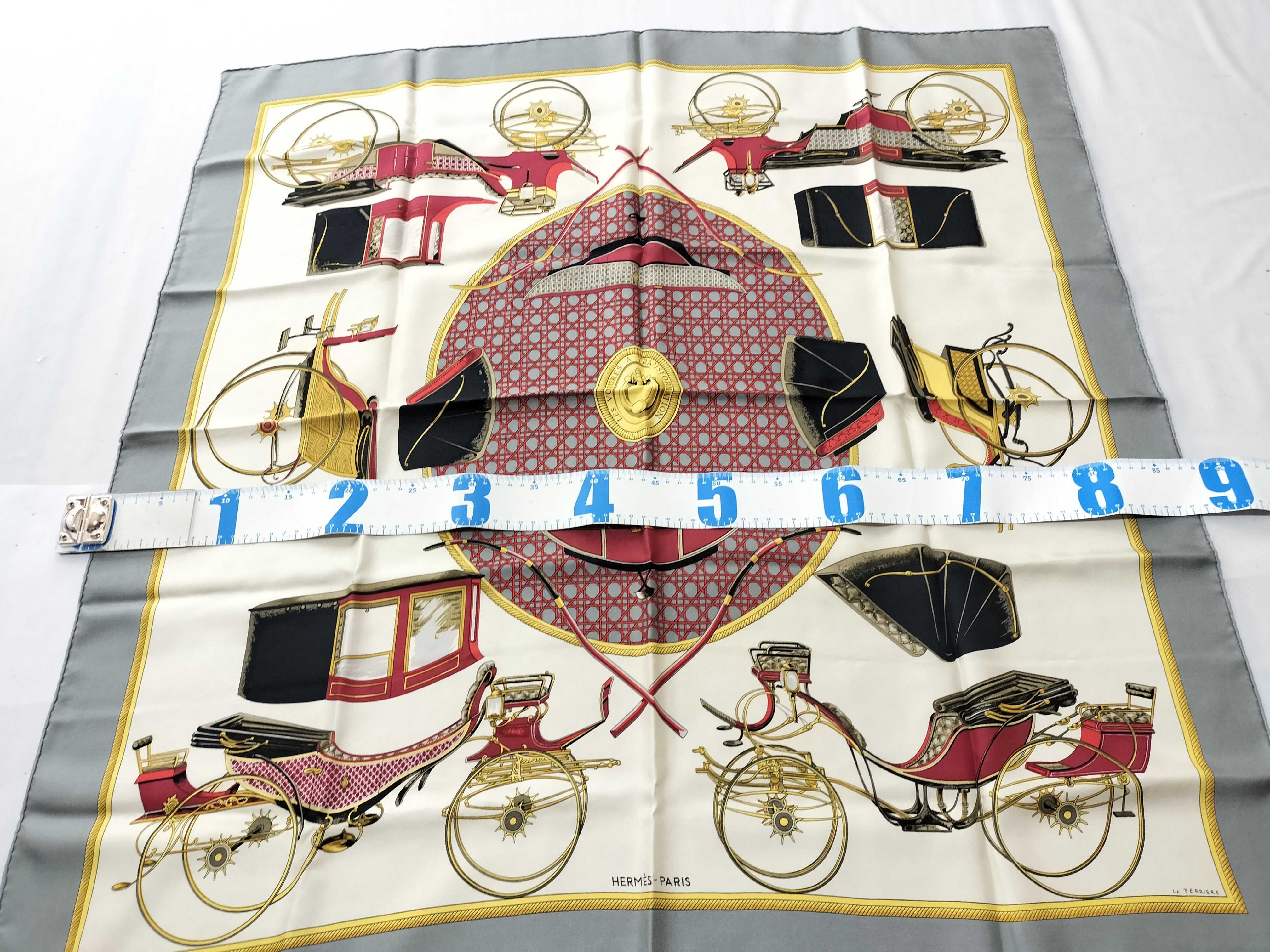Hermes Les Voitures a Transformation Silk Scarf by Francoise de la Perriere