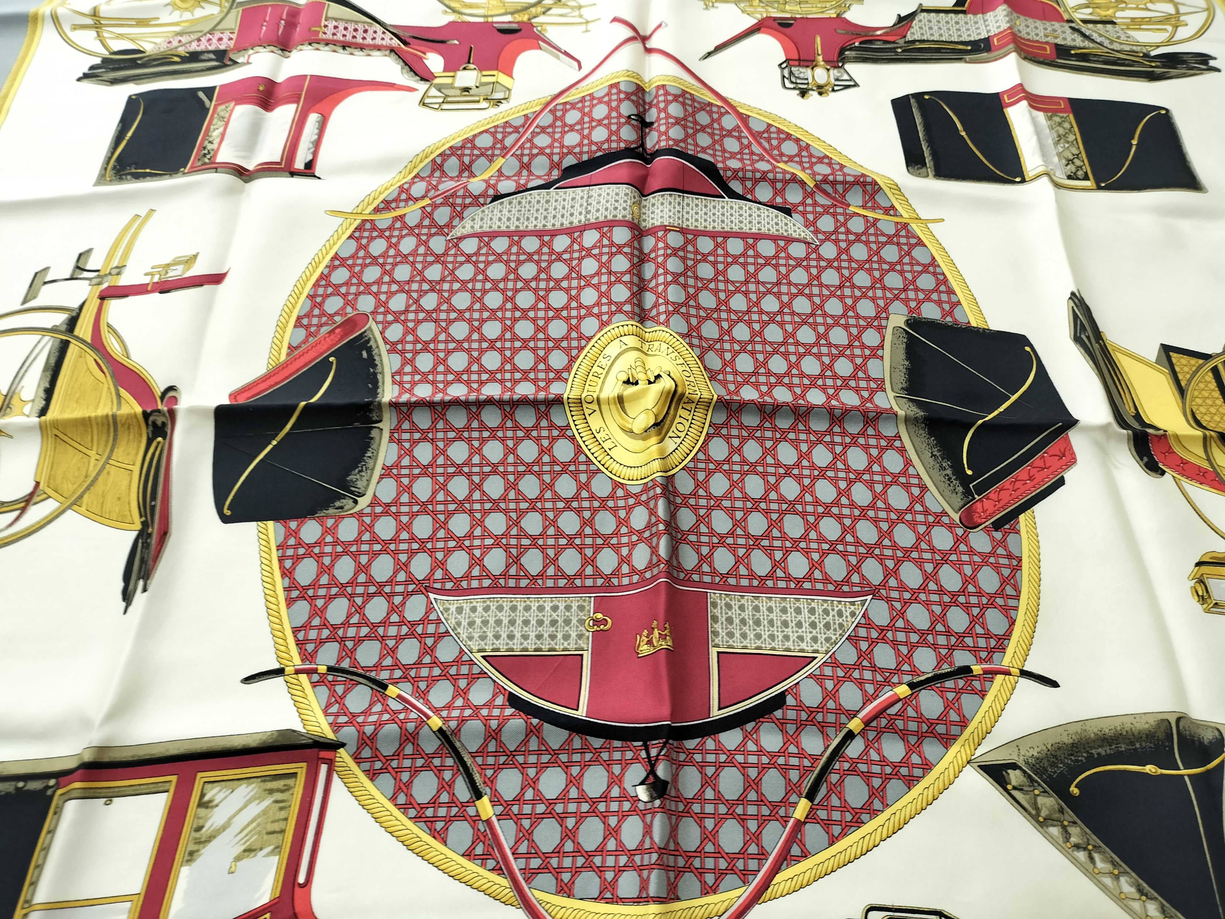 Hermes Les Voitures a Transformation Silk Scarf by Francoise de la Perriere