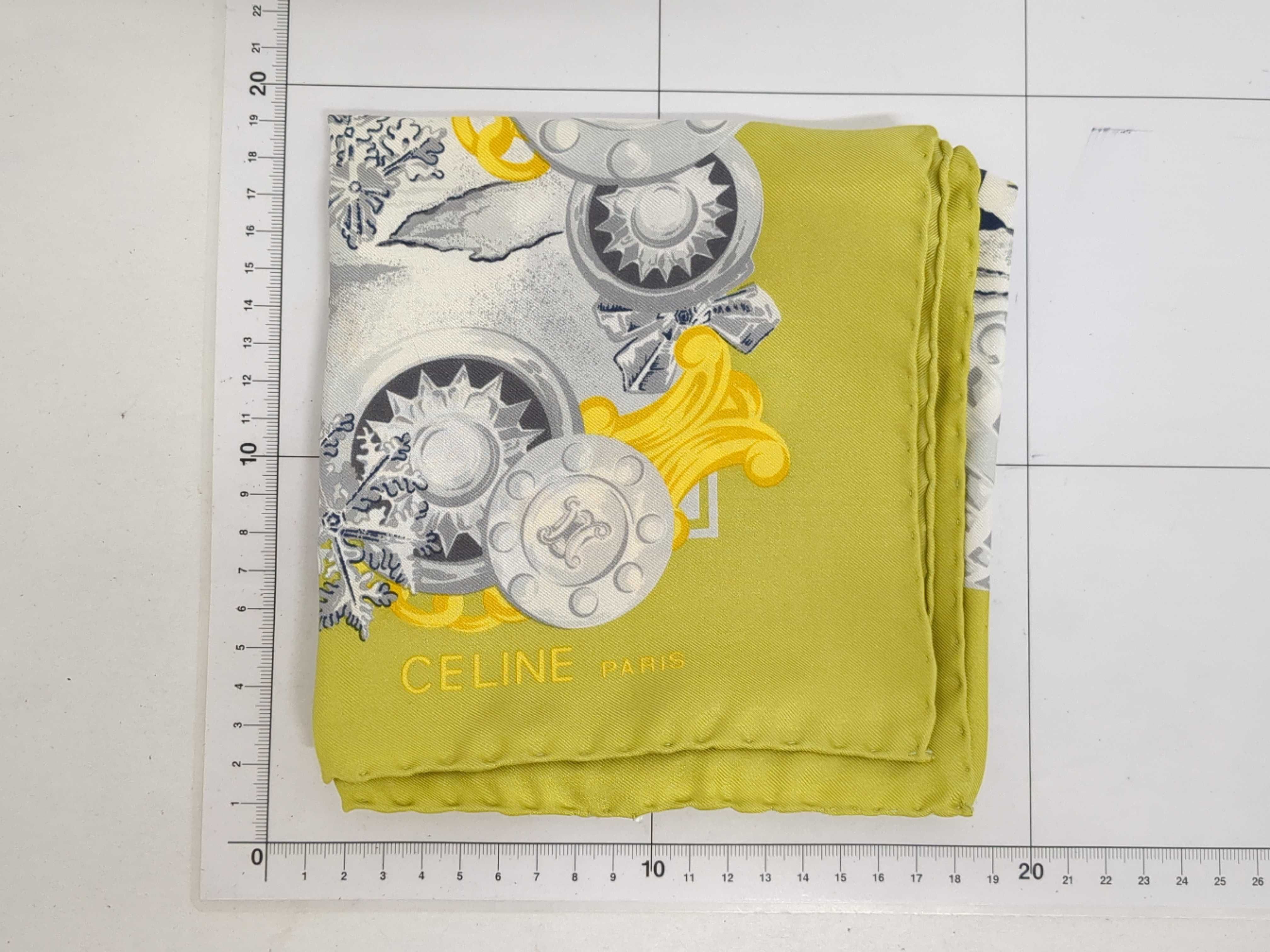 A Group of Five Celine Silk Scarves