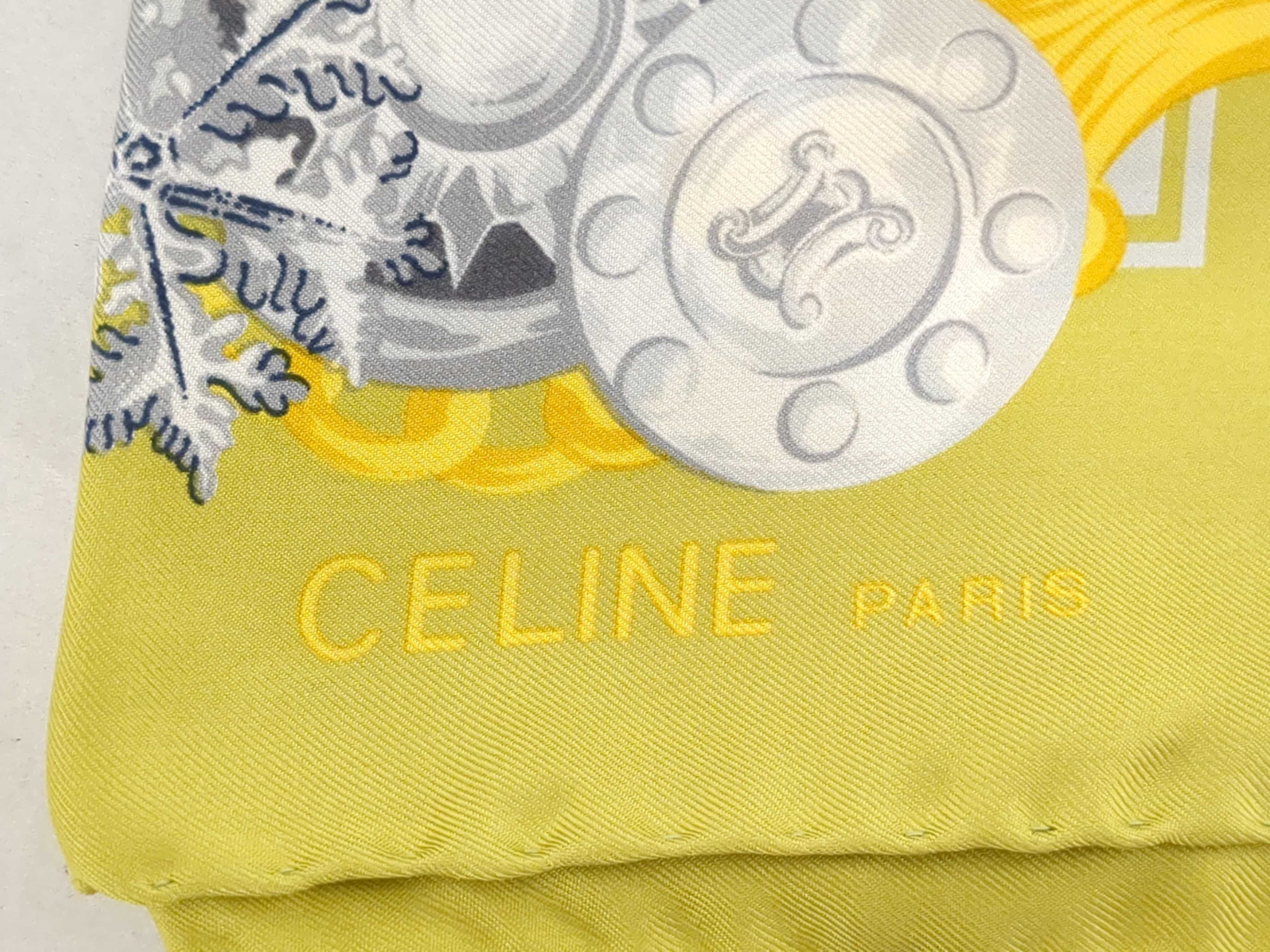 A Group of Five Celine Silk Scarves