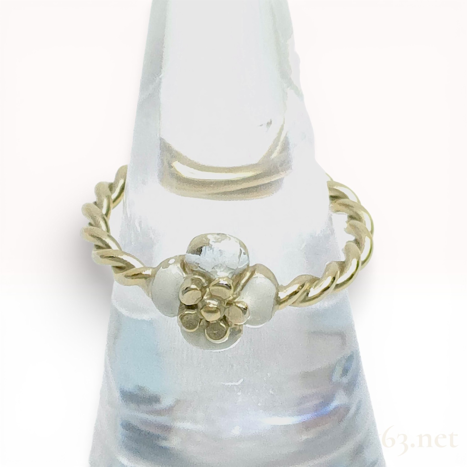 Chanel Camellia White Enamel and Crystal Gold-Tone Ring, Autumn 2008
