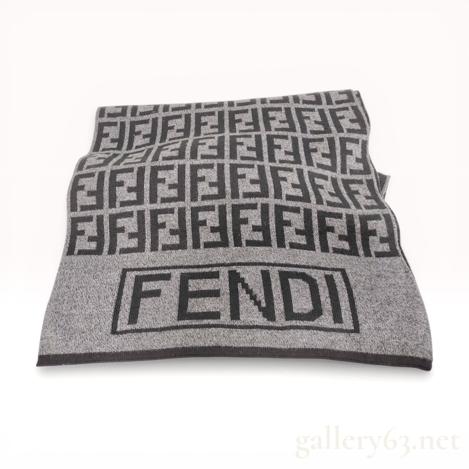 Fendi Zucca Monogram Knit Wool Scarf