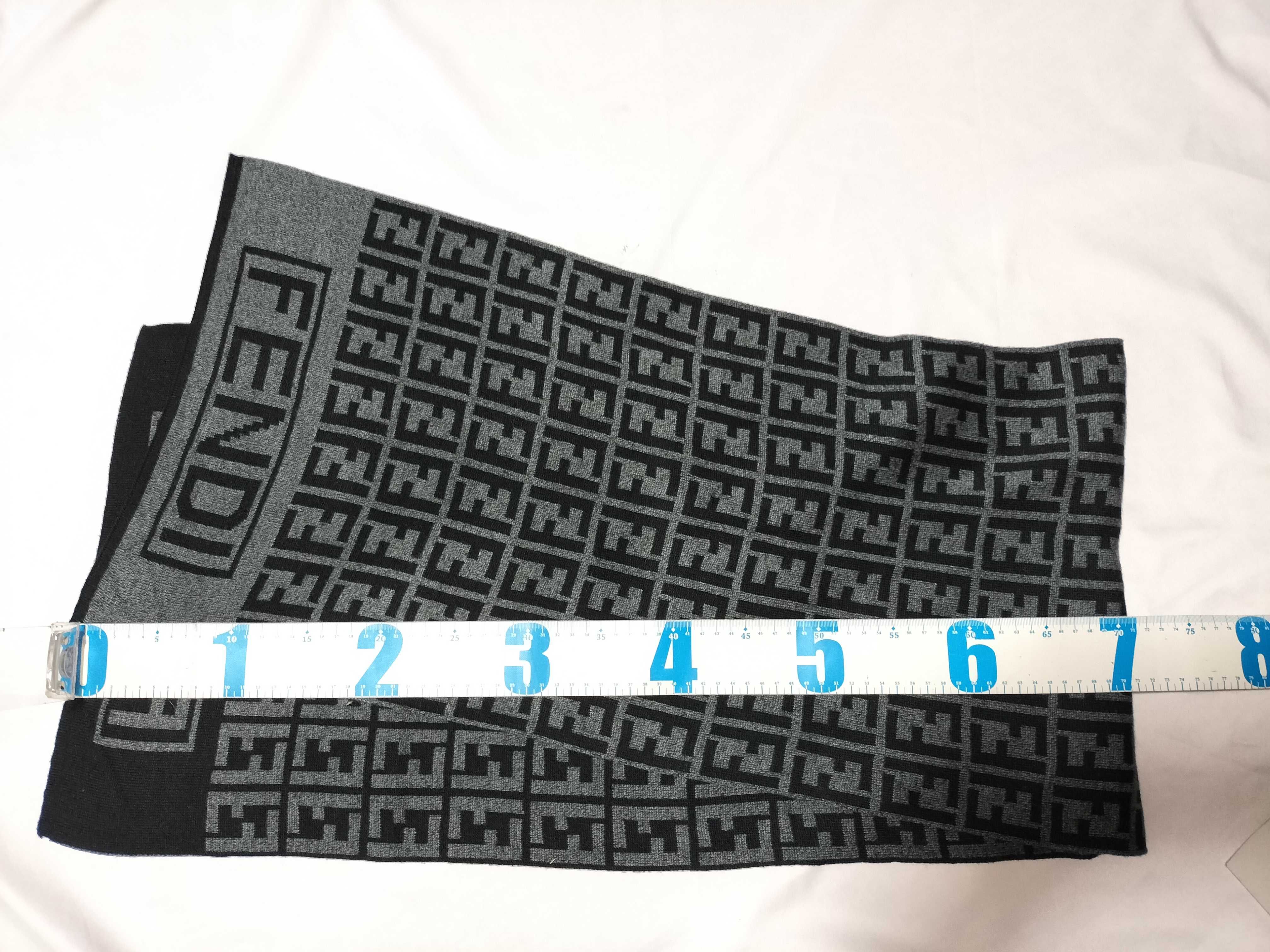 Fendi Zucca Monogram Knit Wool Scarf