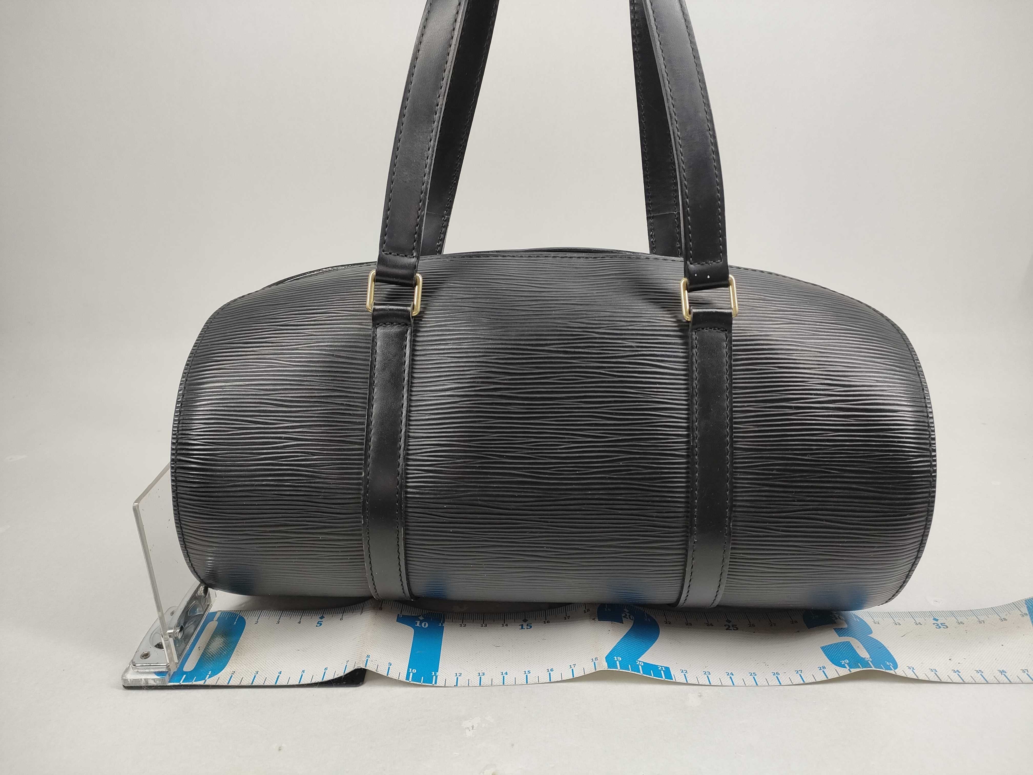 Louis Vuitton Soufflot Black Epi Leather Shoulder Bag