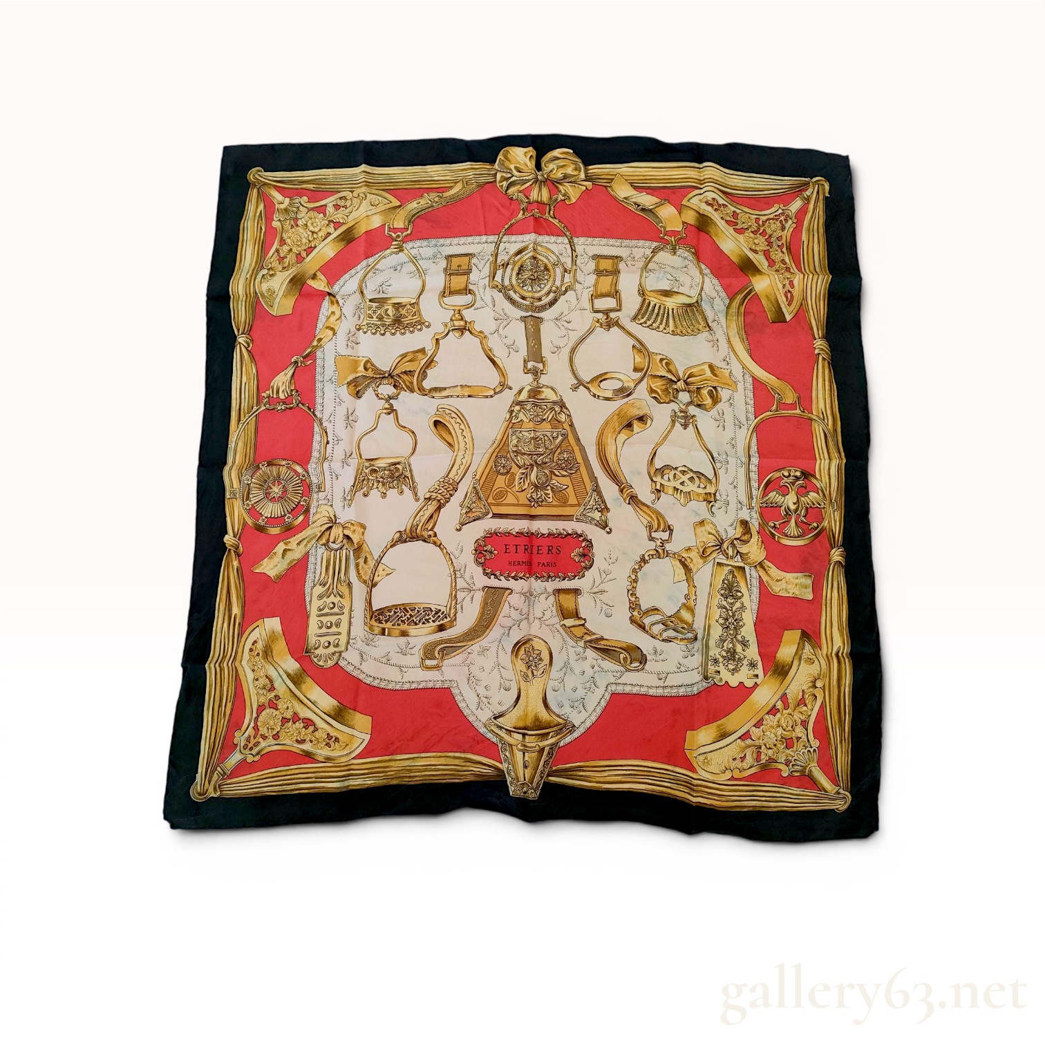 Hermes Etriers Silk Scarf