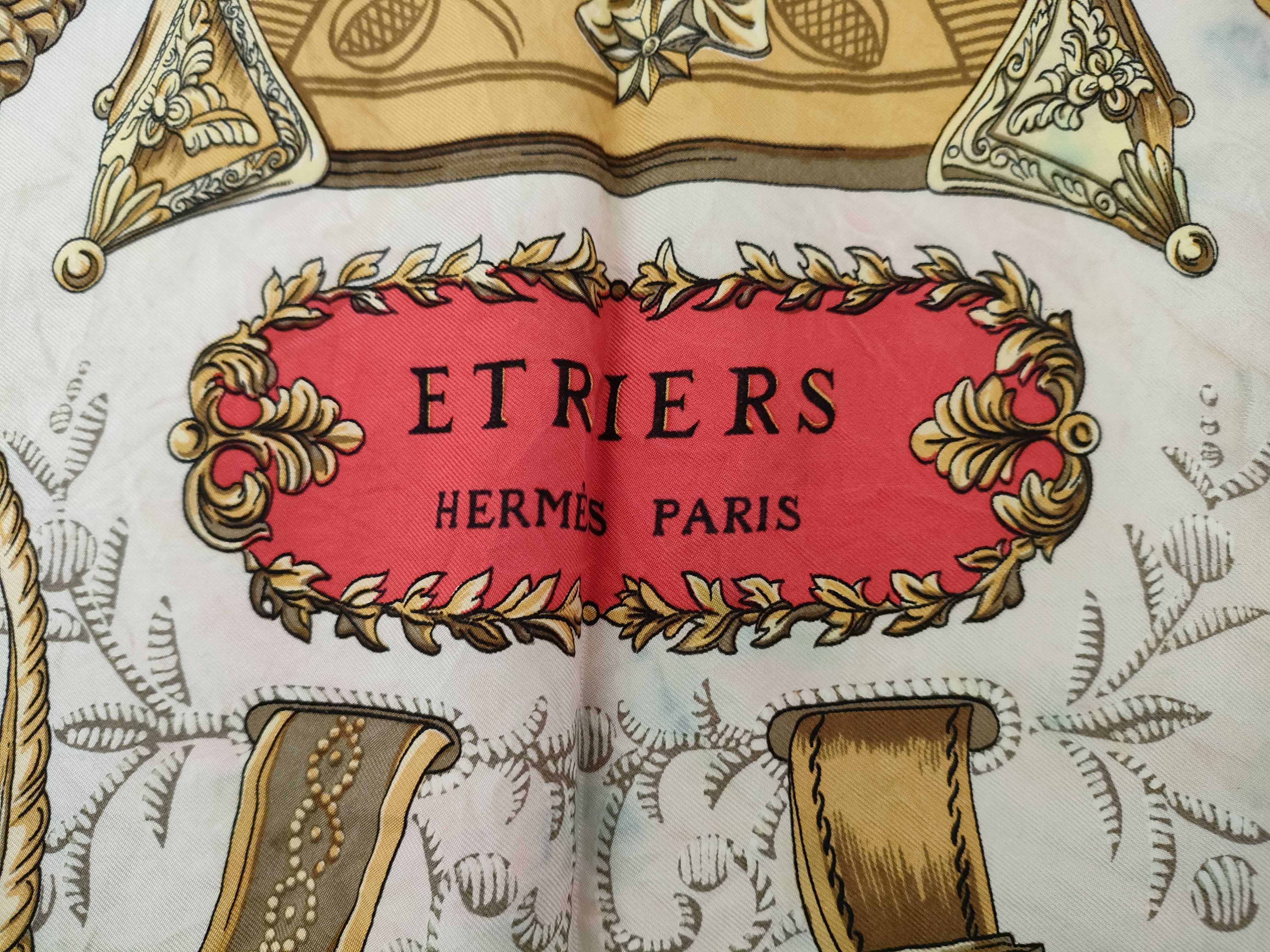 Hermes Etriers Silk Scarf