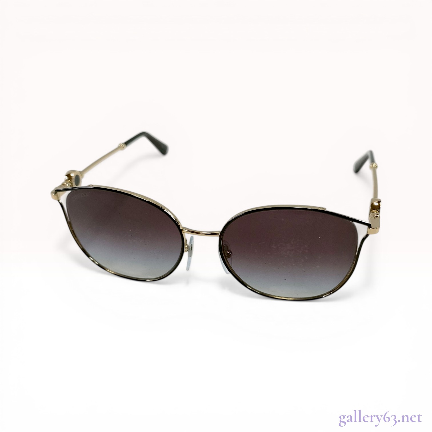 Bulgari Gold-Toned Metal Cat-Eye Sunglasses with Gradient Lenses