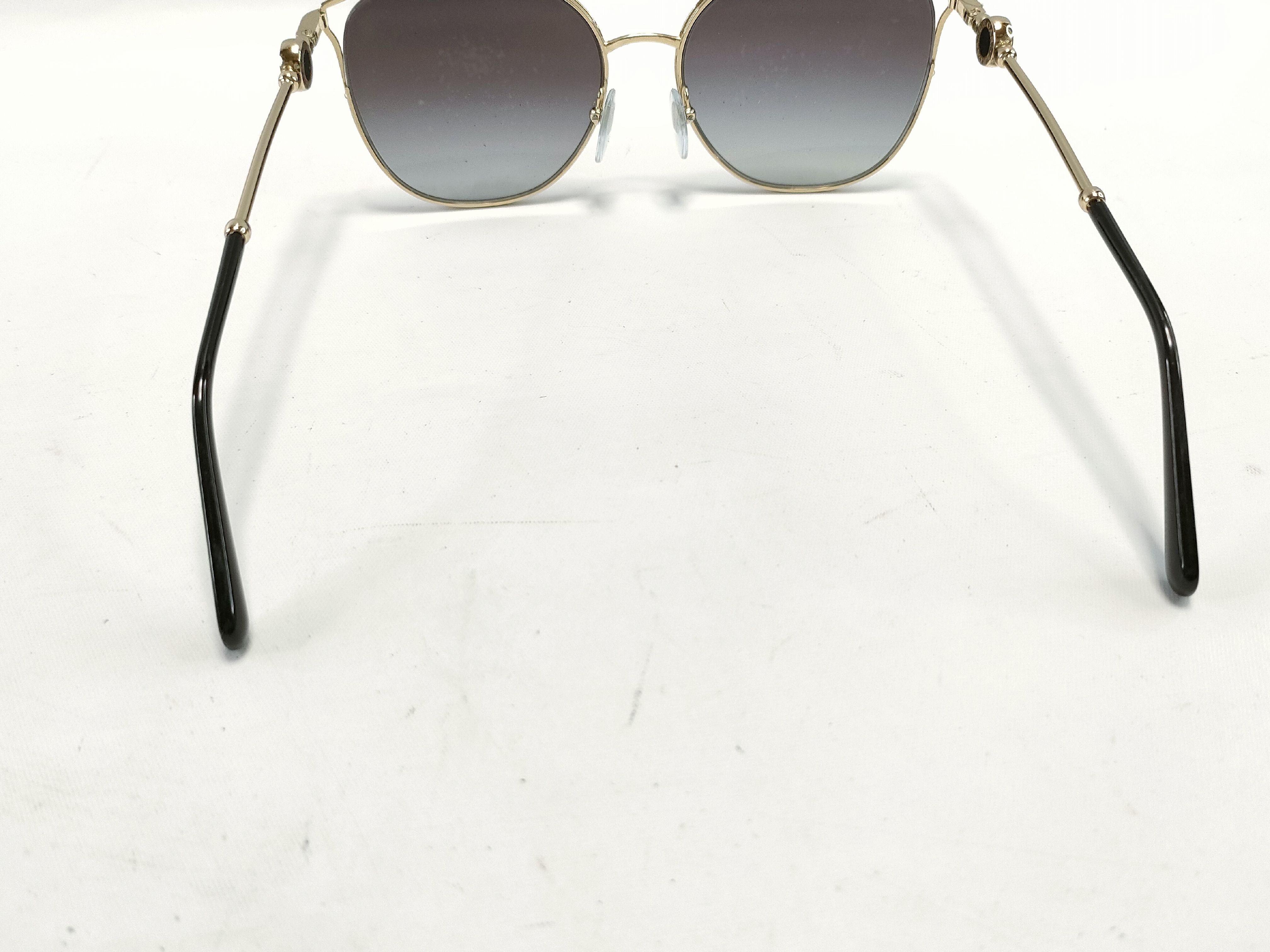 Bulgari Gold-Toned Metal Cat-Eye Sunglasses with Gradient Lenses