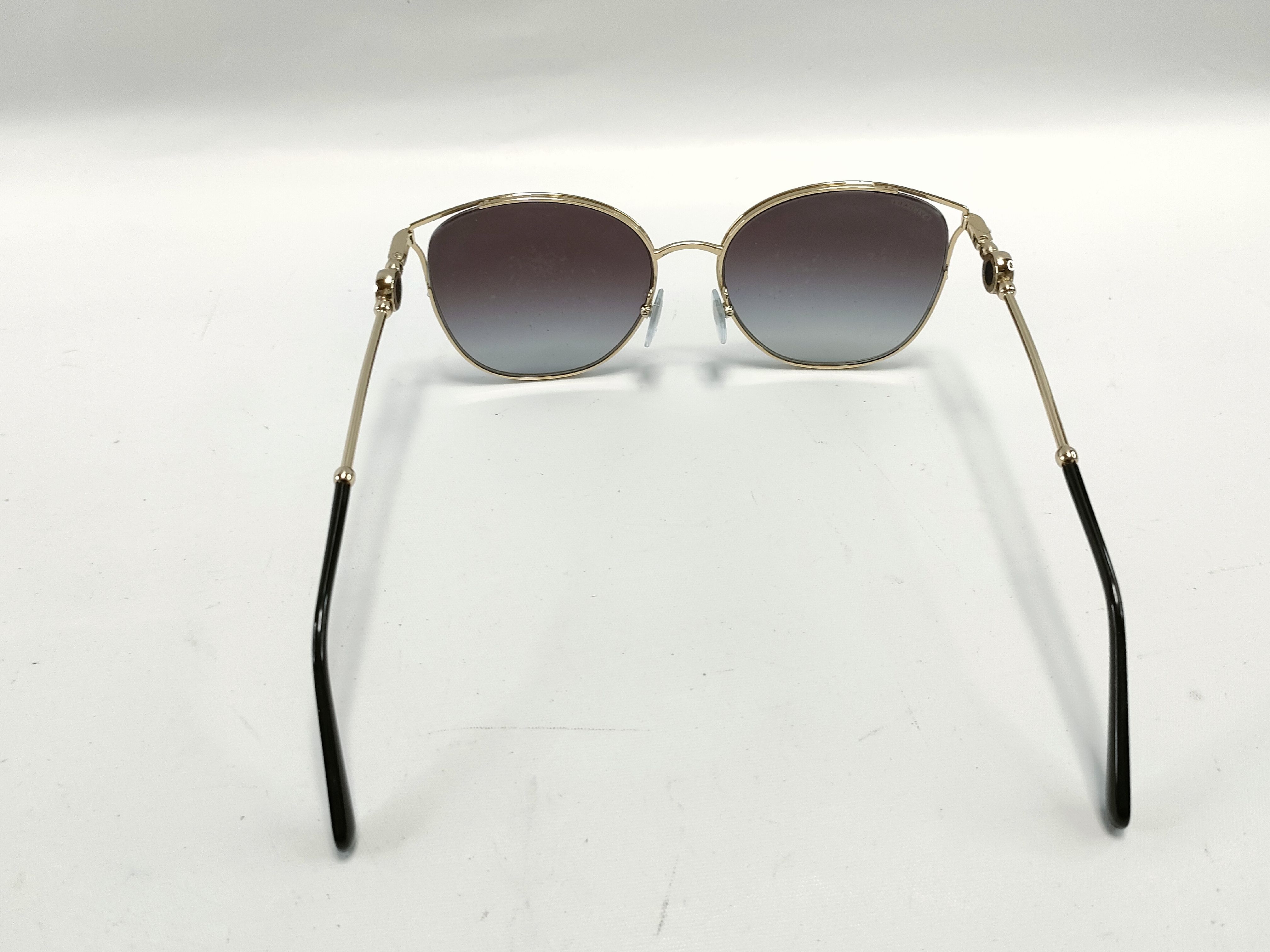 Bulgari Gold-Toned Metal Cat-Eye Sunglasses with Gradient Lenses