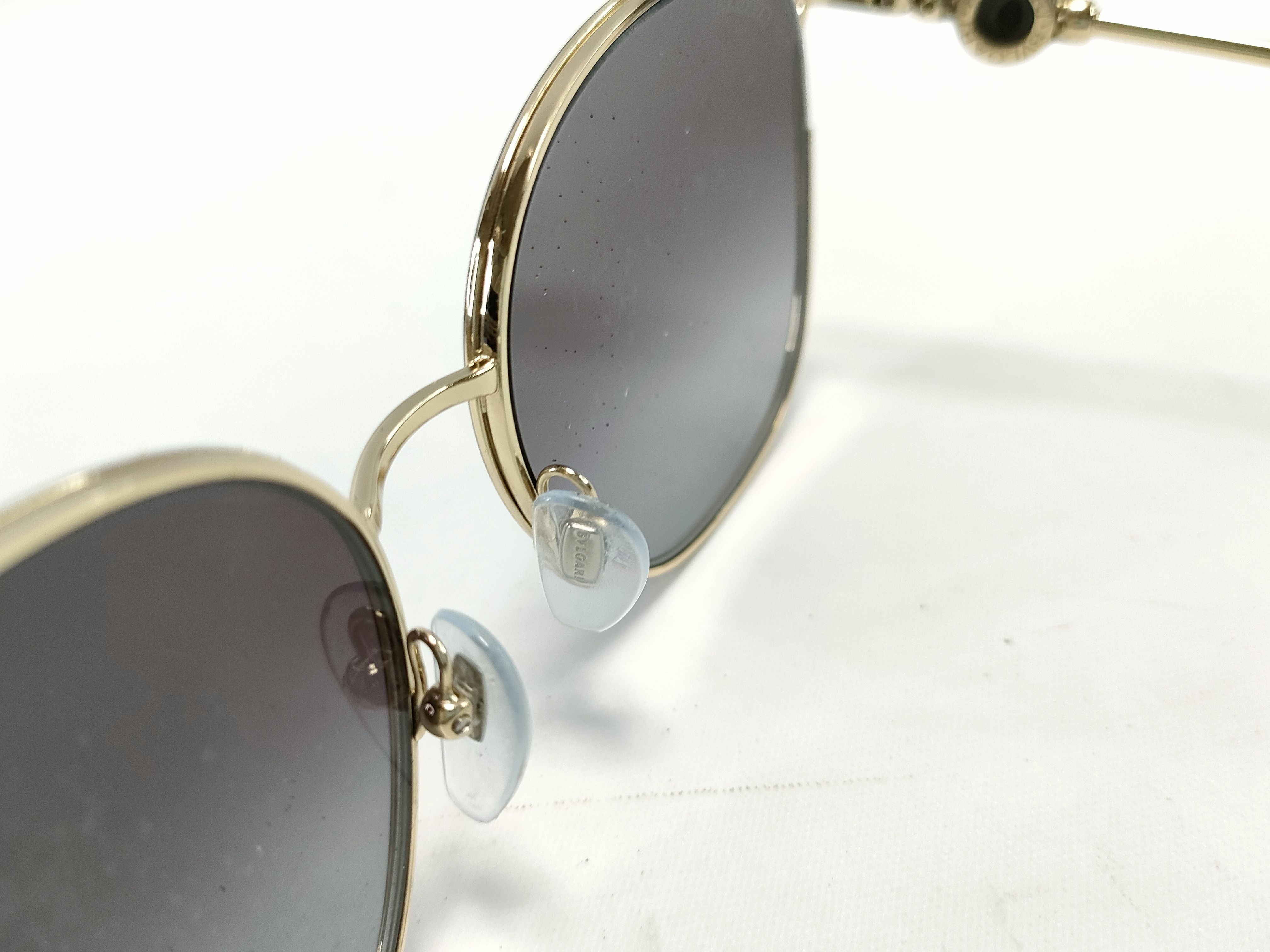 Bulgari Gold-Toned Metal Cat-Eye Sunglasses with Gradient Lenses
