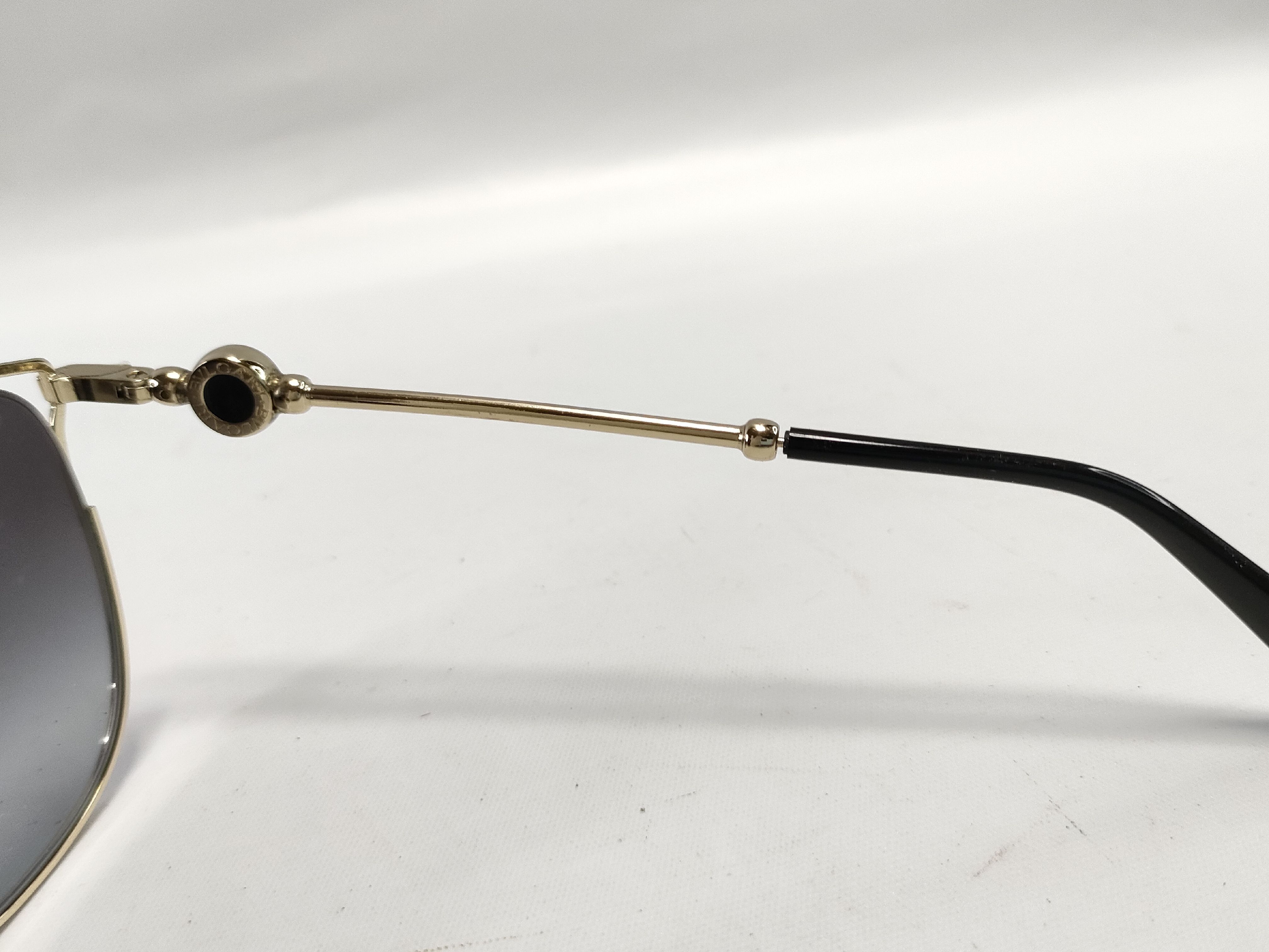 Bulgari Gold-Toned Metal Cat-Eye Sunglasses with Gradient Lenses