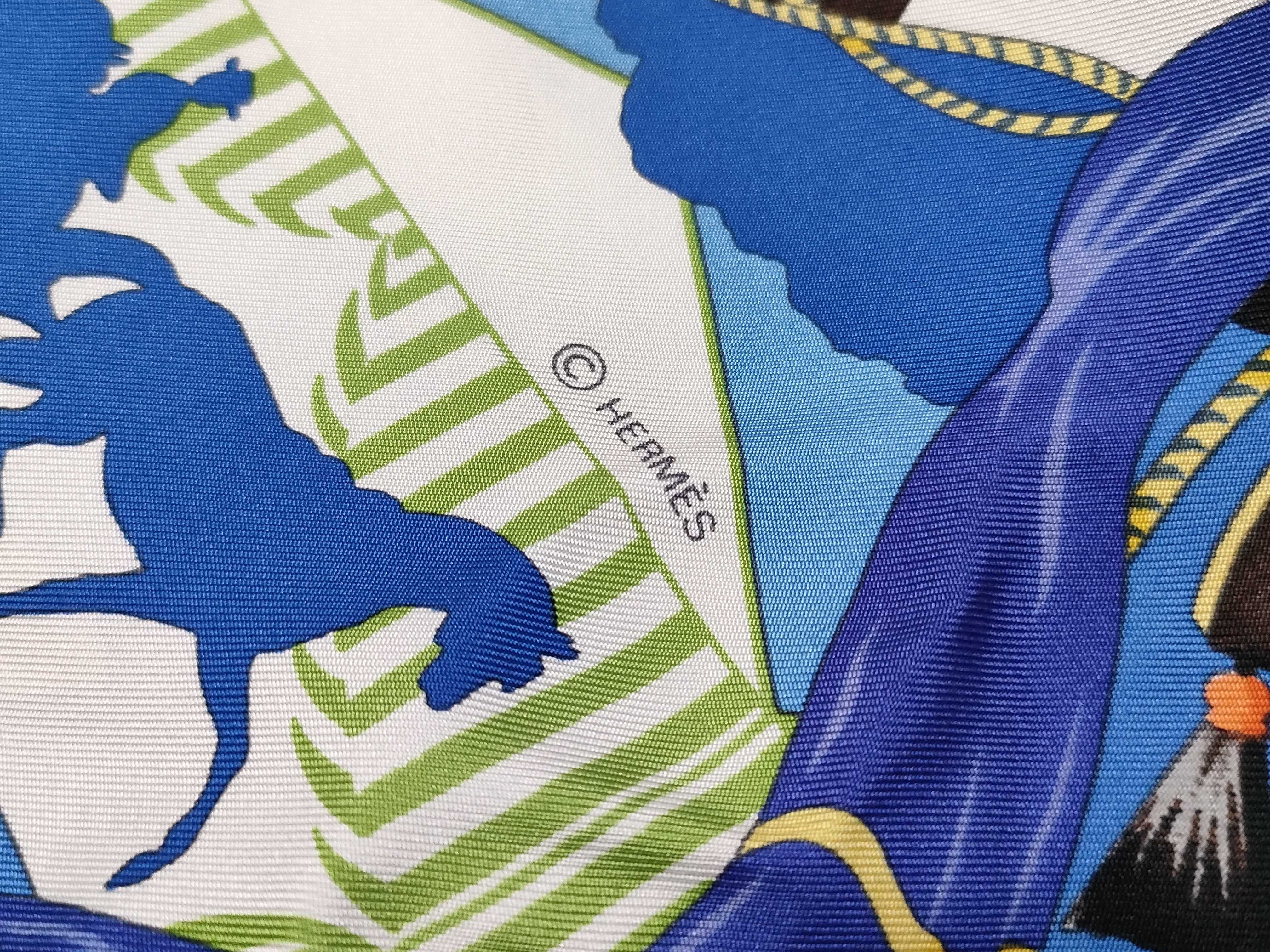 Hermes Feria de Sevilla Silk Scarf by Hubert de Watrigant with Box