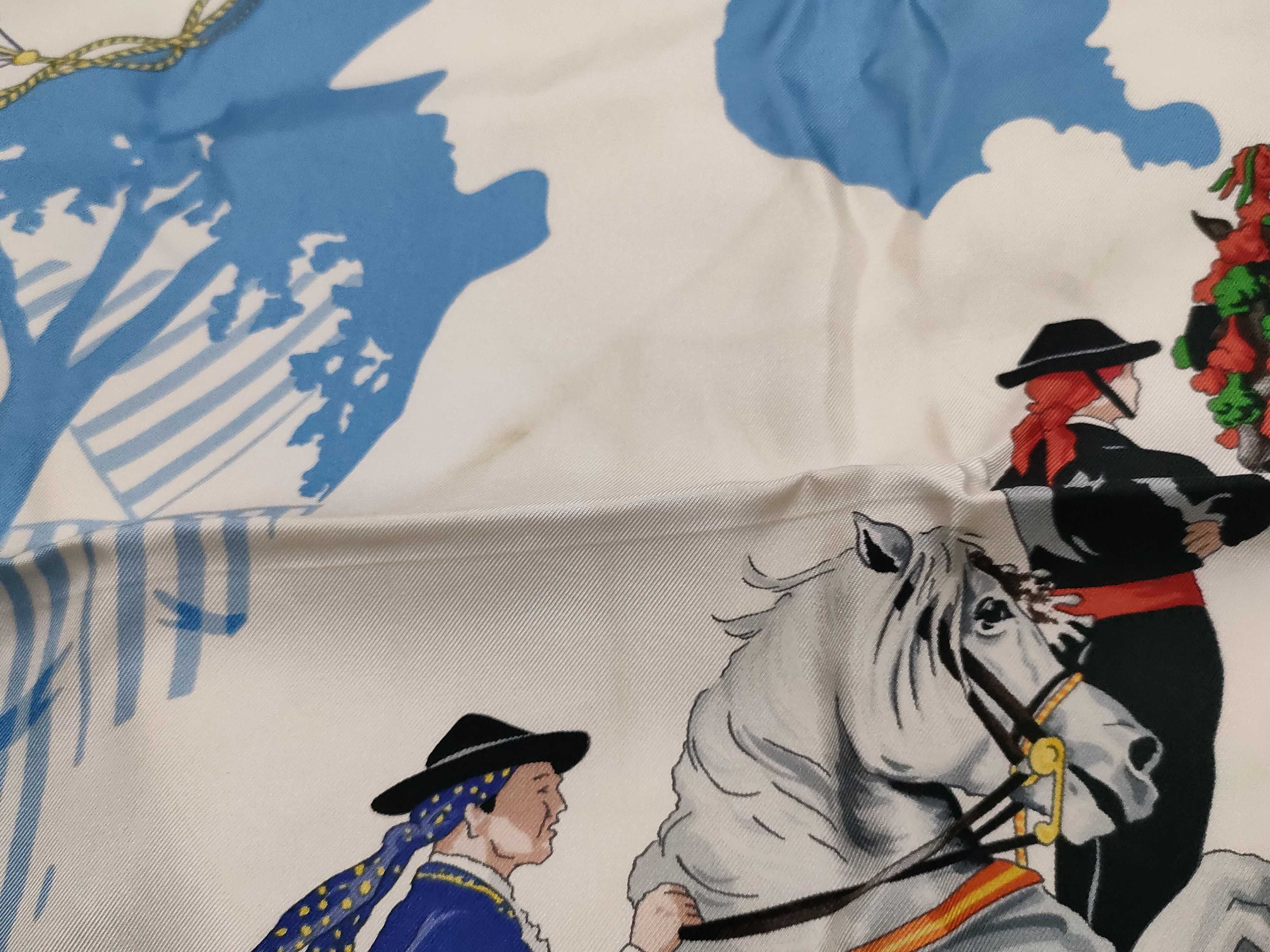 Hermes Feria de Sevilla Silk Scarf by Hubert de Watrigant with Box