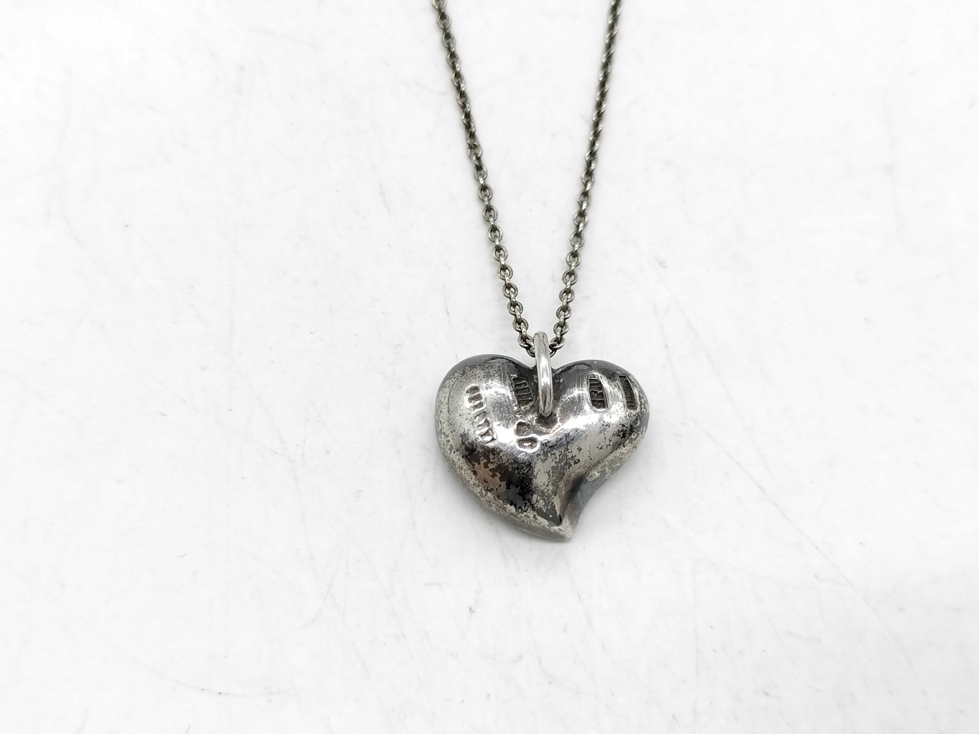 Tiffany & Co. Elsa Peretti Sterling Silver Full Heart Pendant Necklace