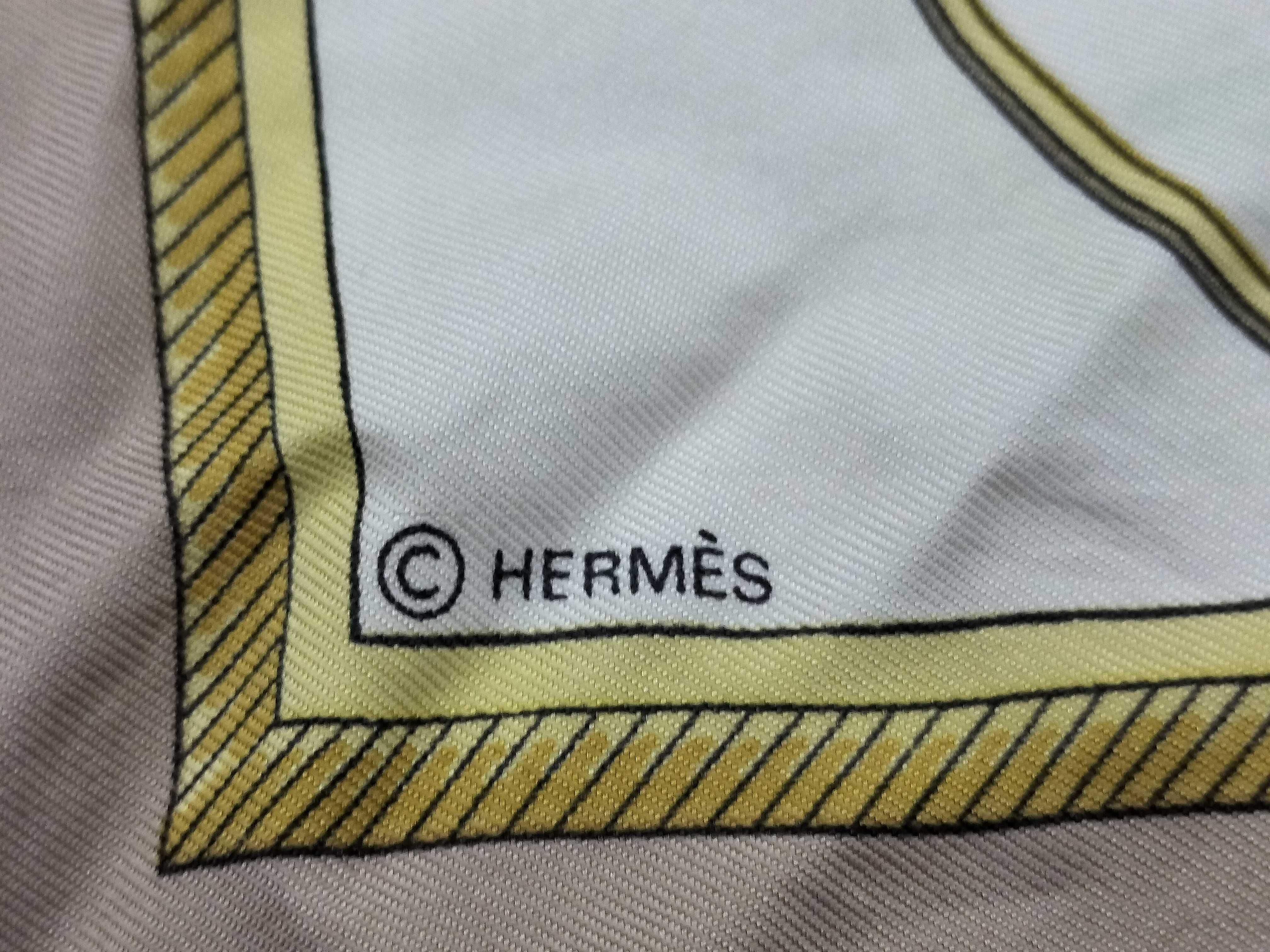 Hermes Silk Carre 90 Scarf in La Voiture a Transformation Pattern