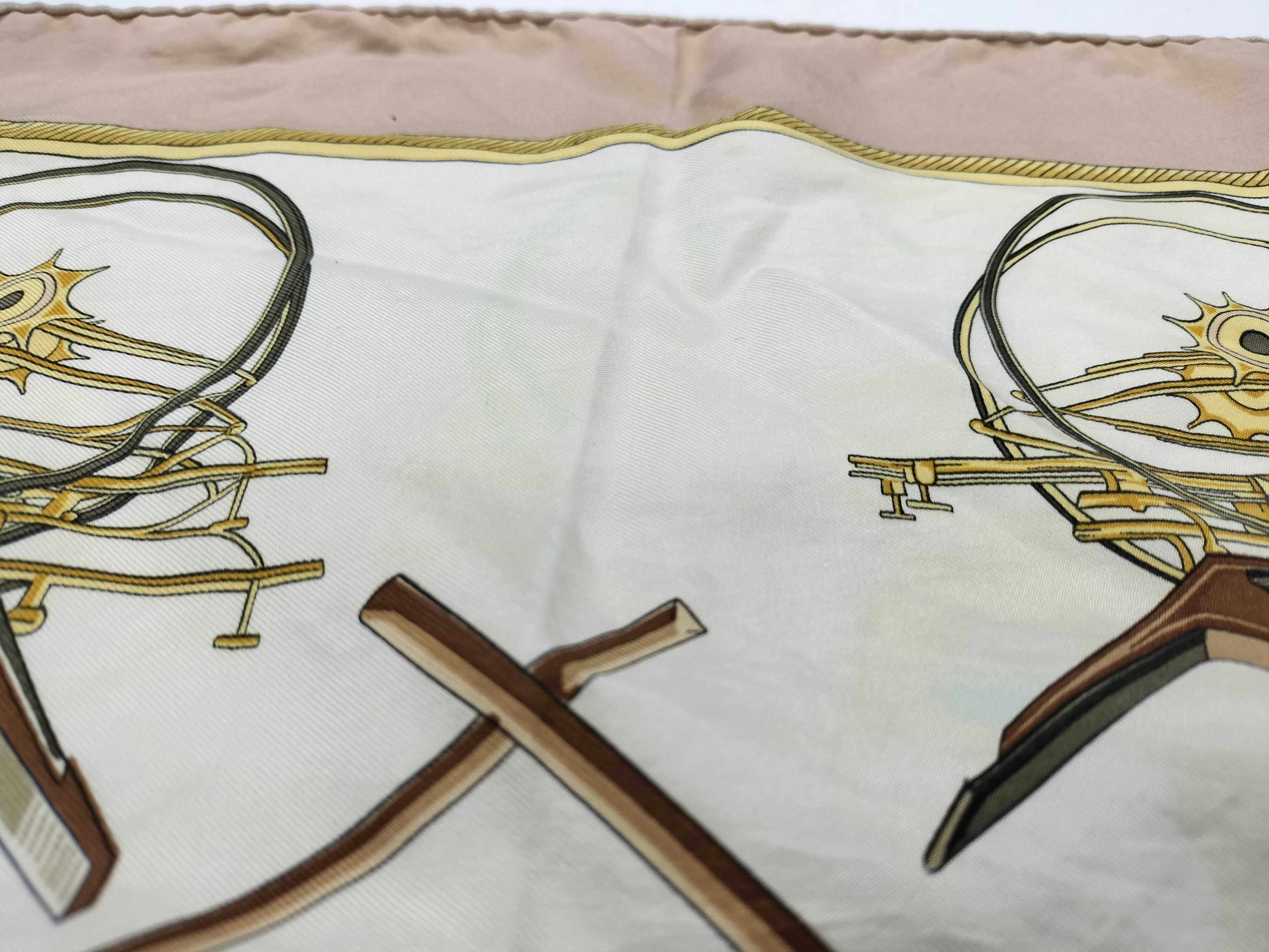 Hermes Silk Carre 90 Scarf in La Voiture a Transformation Pattern