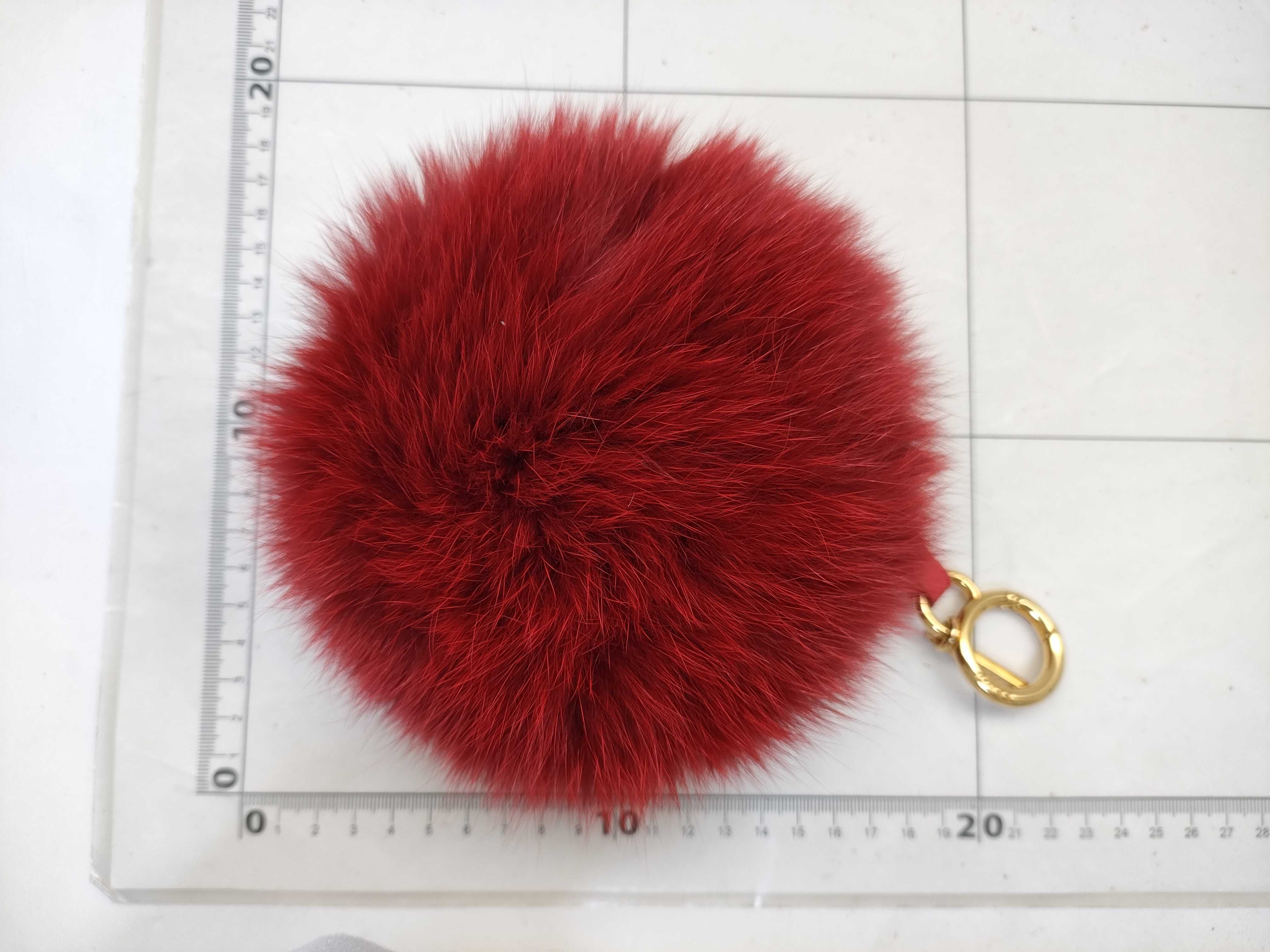 Fendi Bicolor Fox Fur Heart Pom-Pom Bag Charm