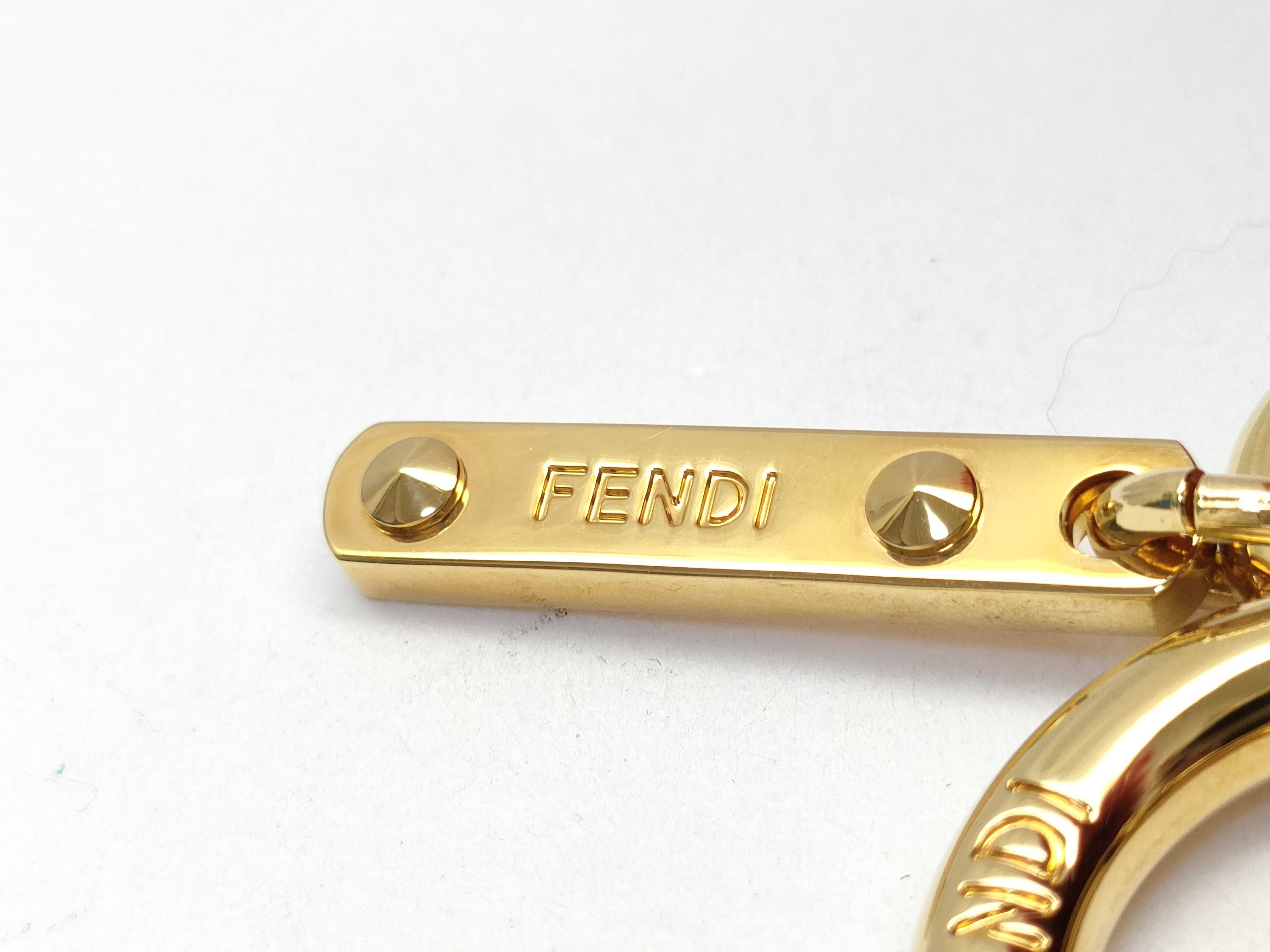 Fendi Bicolor Fox Fur Heart Pom-Pom Bag Charm