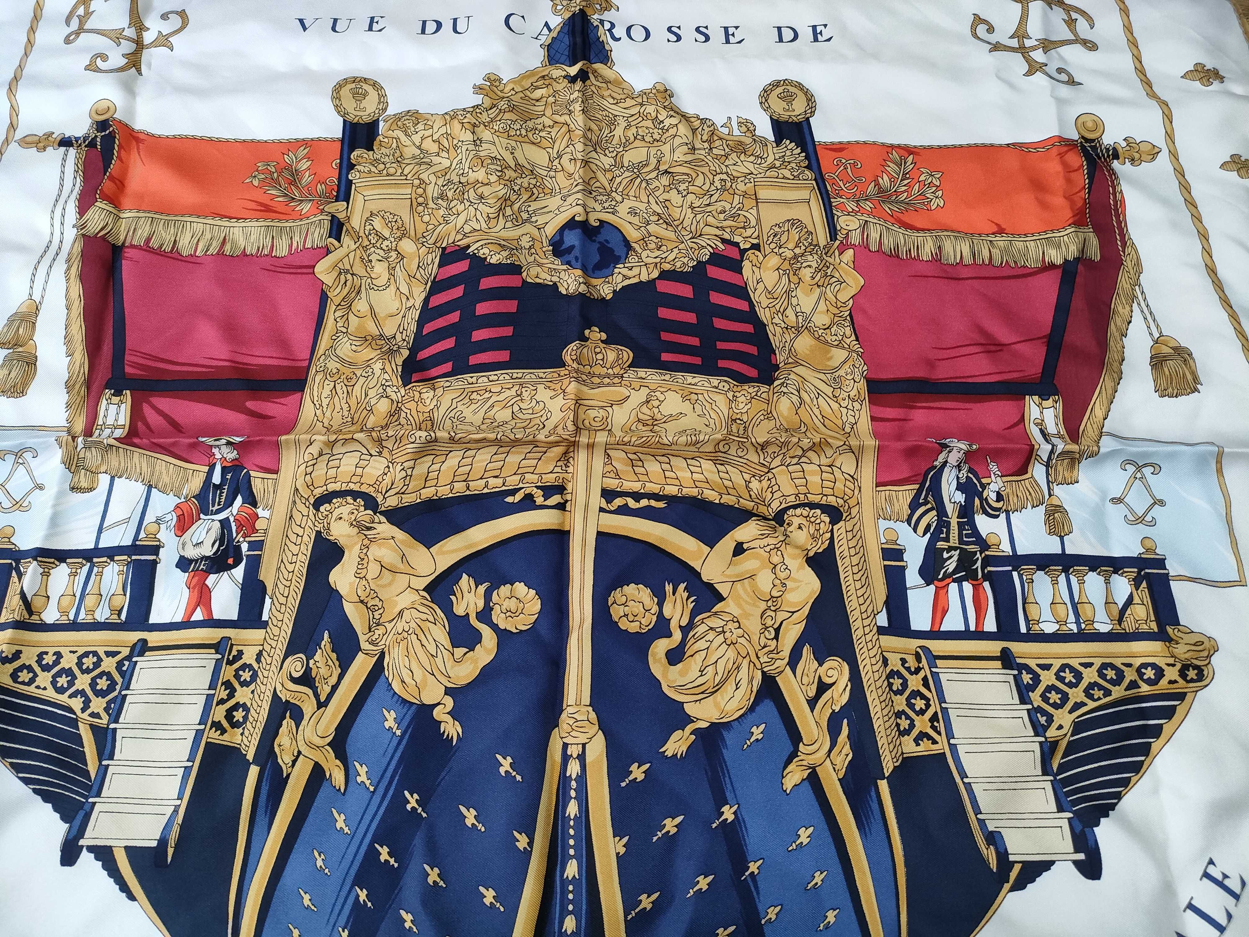 Hermes Vue du Carosse de la Galere la Reale Silk Scarf
