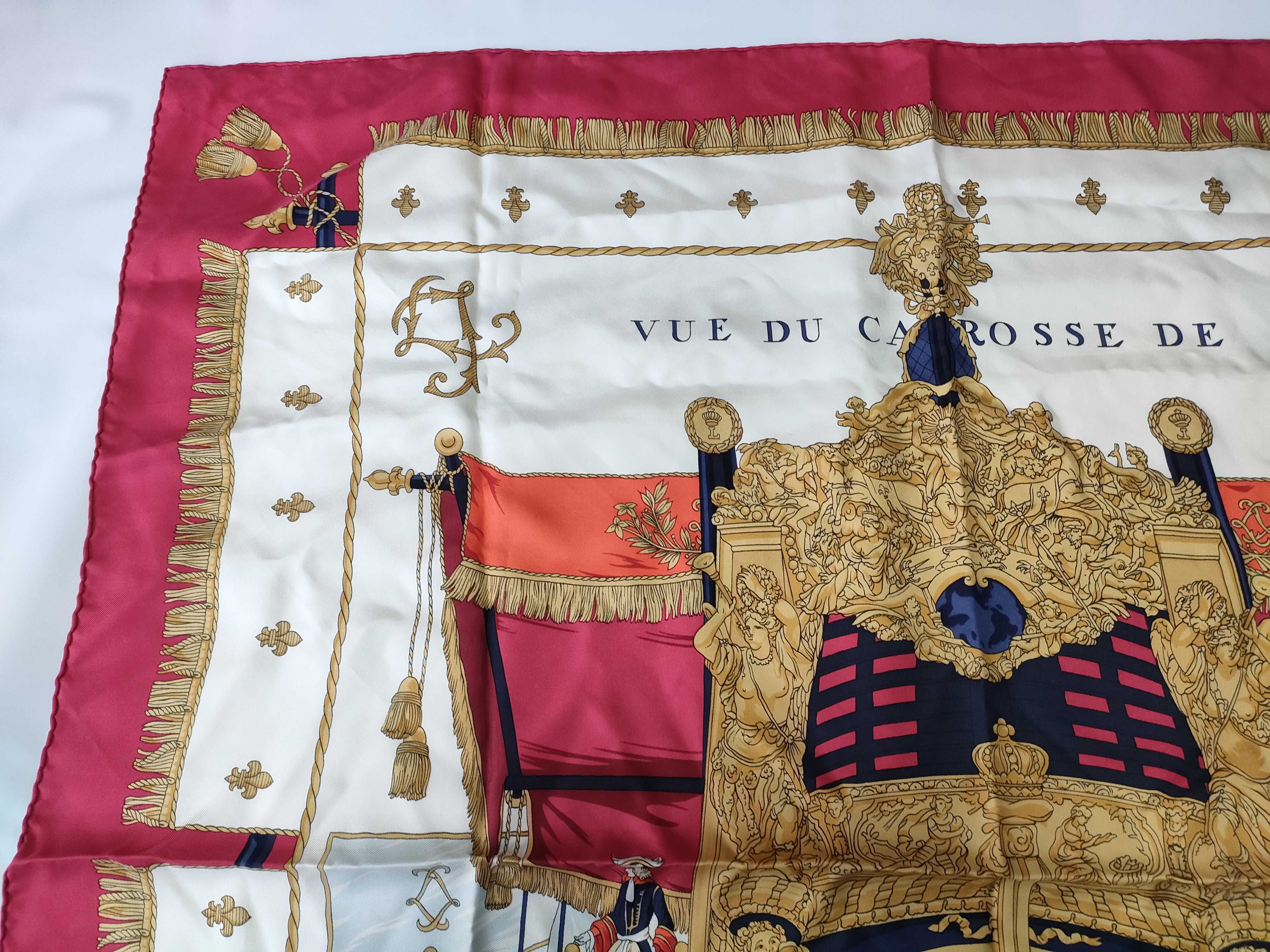 Hermes Vue du Carosse de la Galere la Reale Silk Scarf