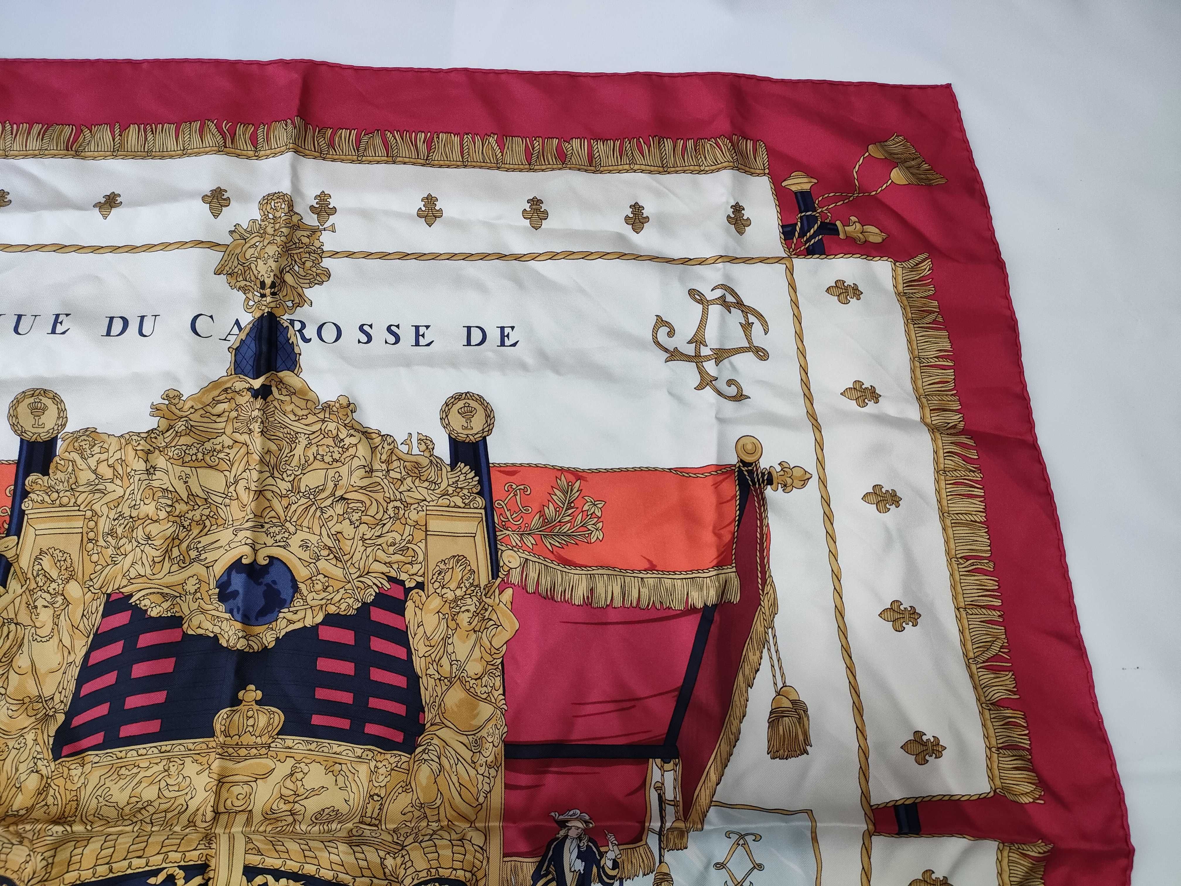 Hermes Vue du Carosse de la Galere la Reale Silk Scarf