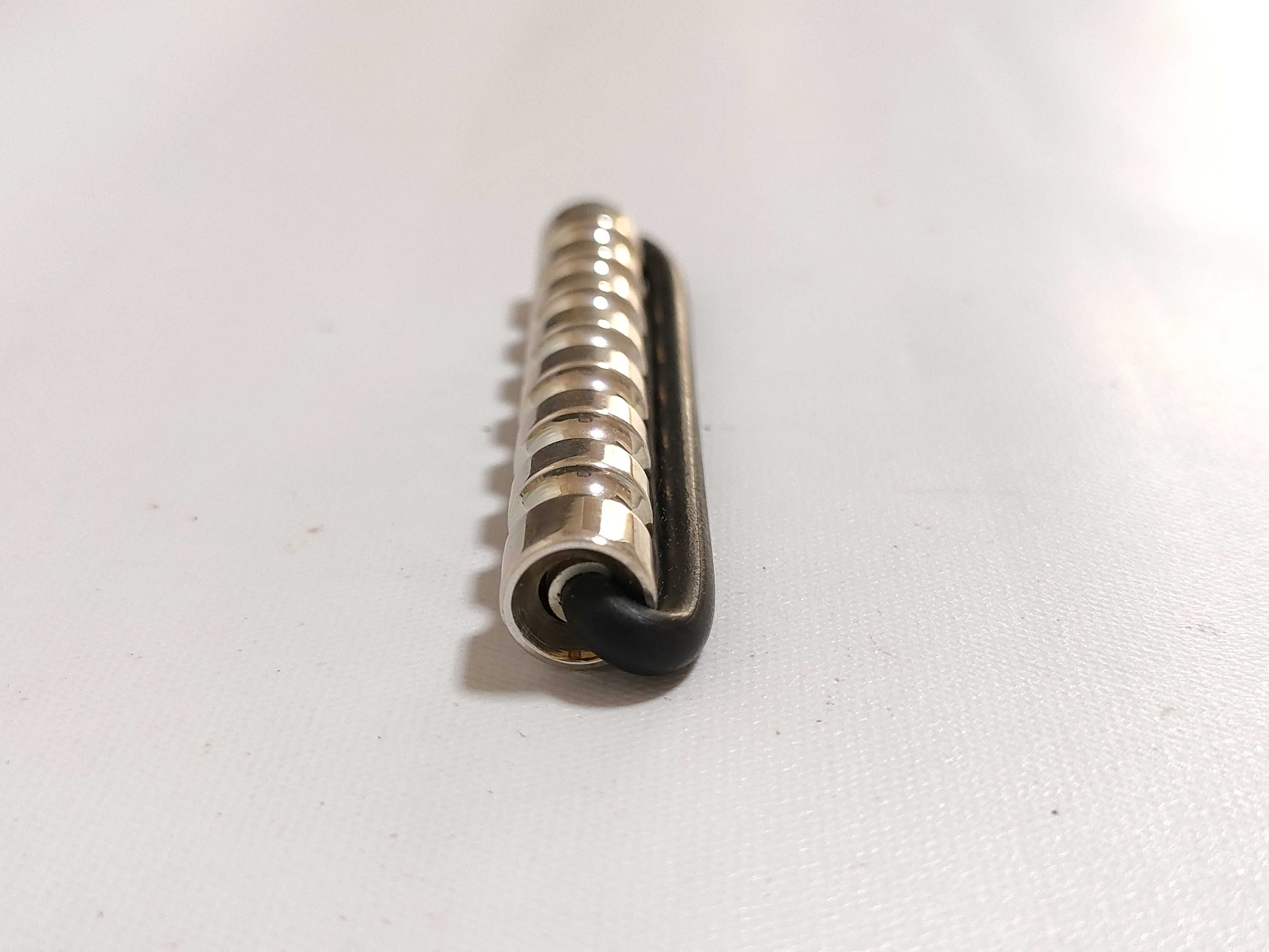 Sterling Silver and Rubber Cord Bracelet, Paloma Picasso for Tiffany and Co. Groove Roller