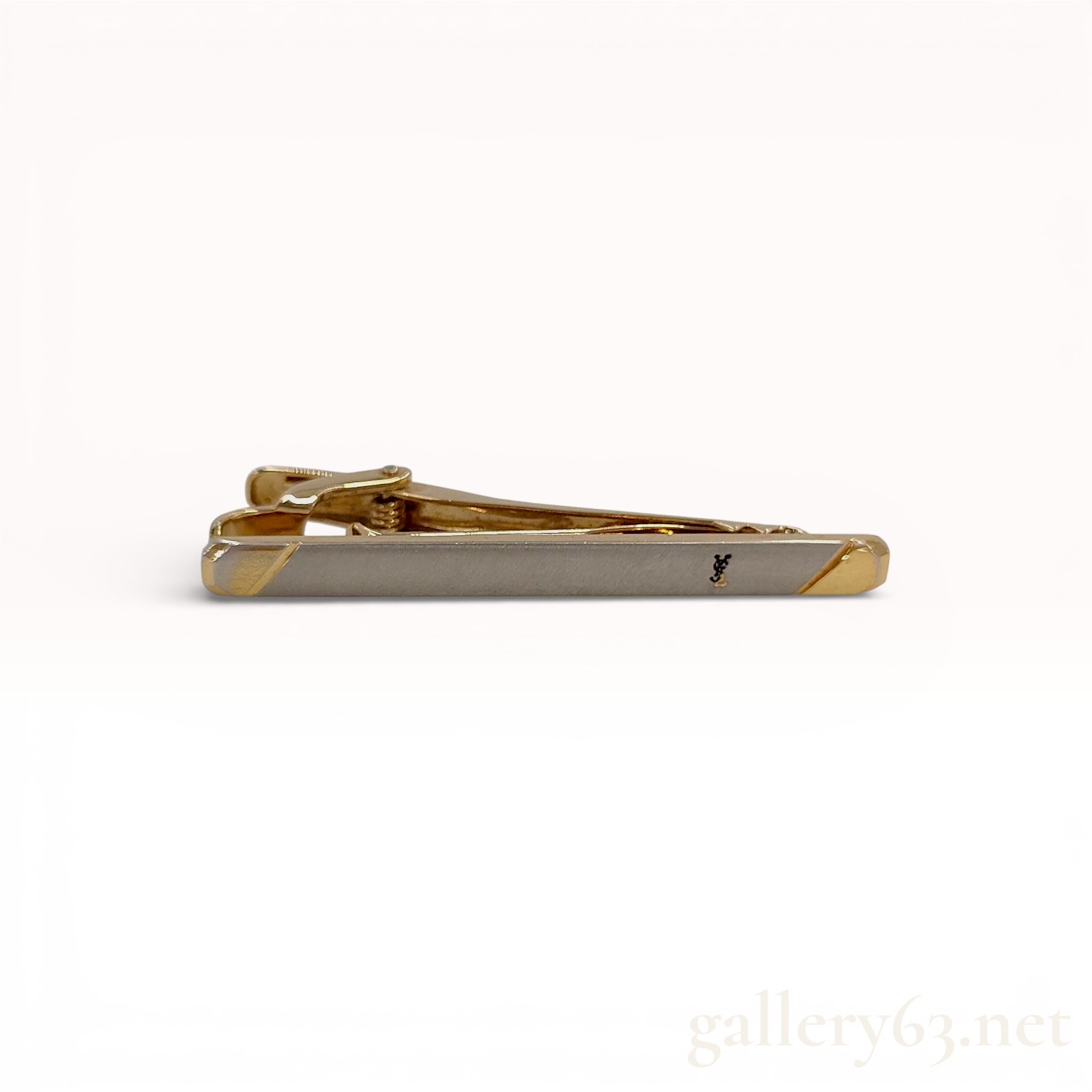 Yves Saint Laurent Tie Bar with Logo Detailing, with Box