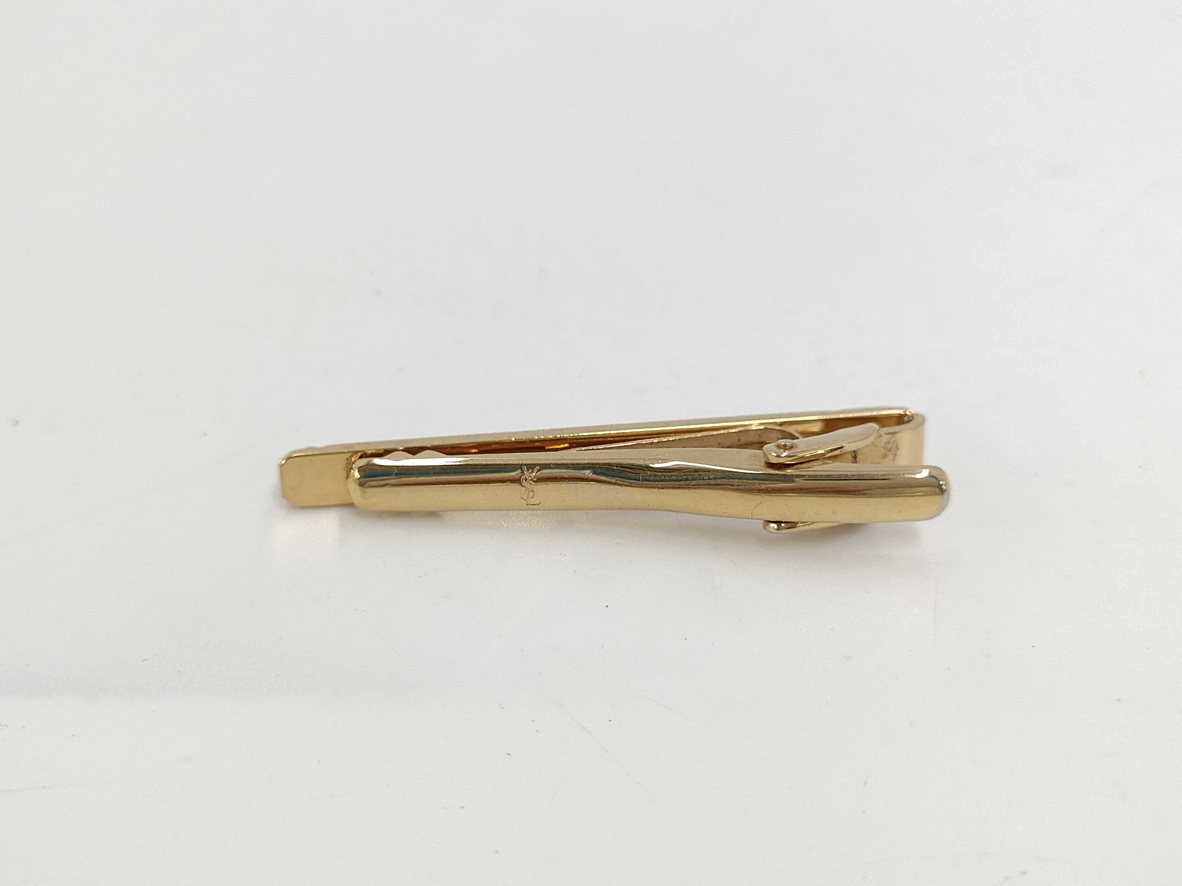Yves Saint Laurent Tie Bar with Logo Detailing, with Box