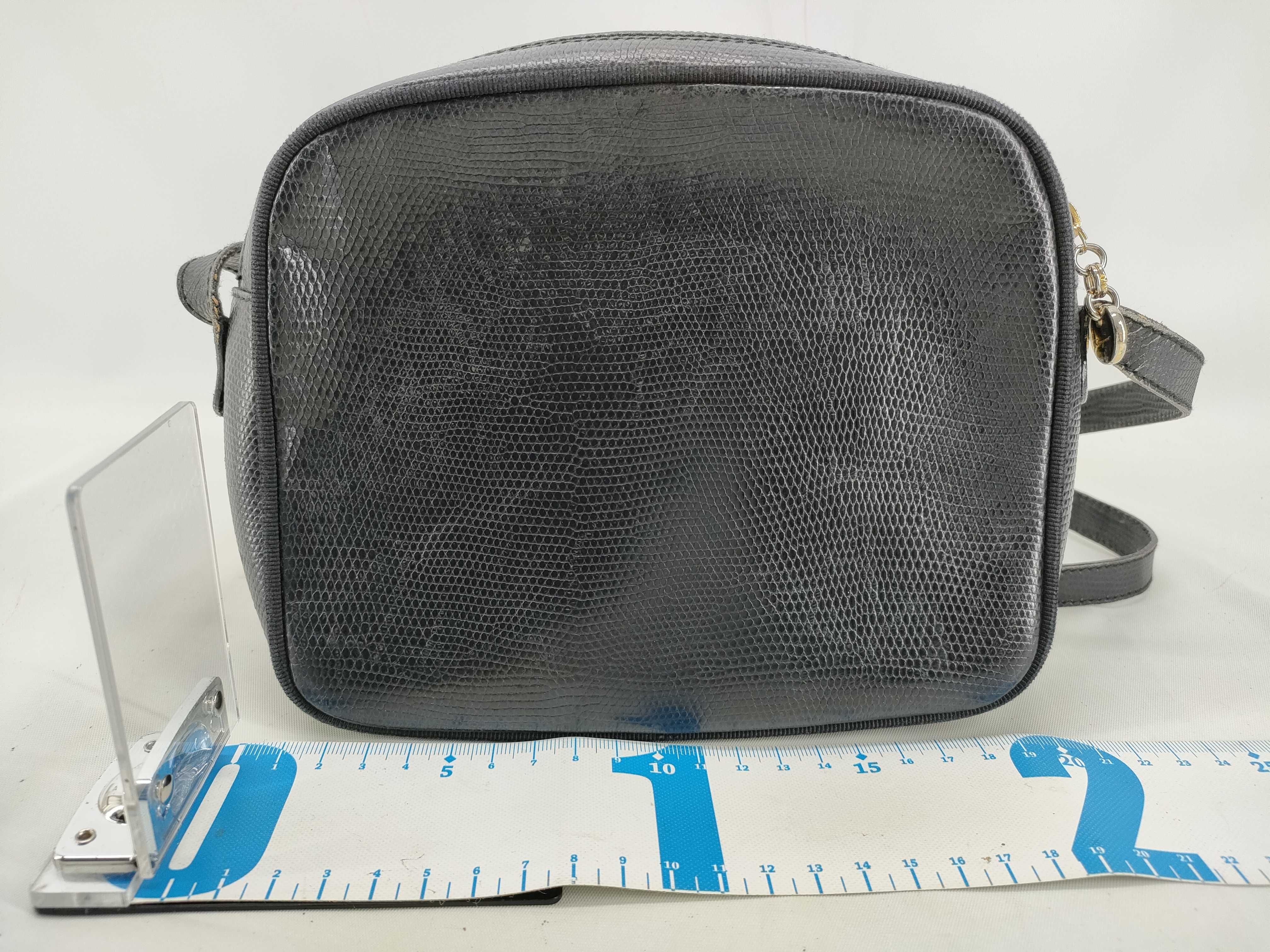 Salvatore Ferragamo Vara Lizard-Embossed Leather Camera Bag