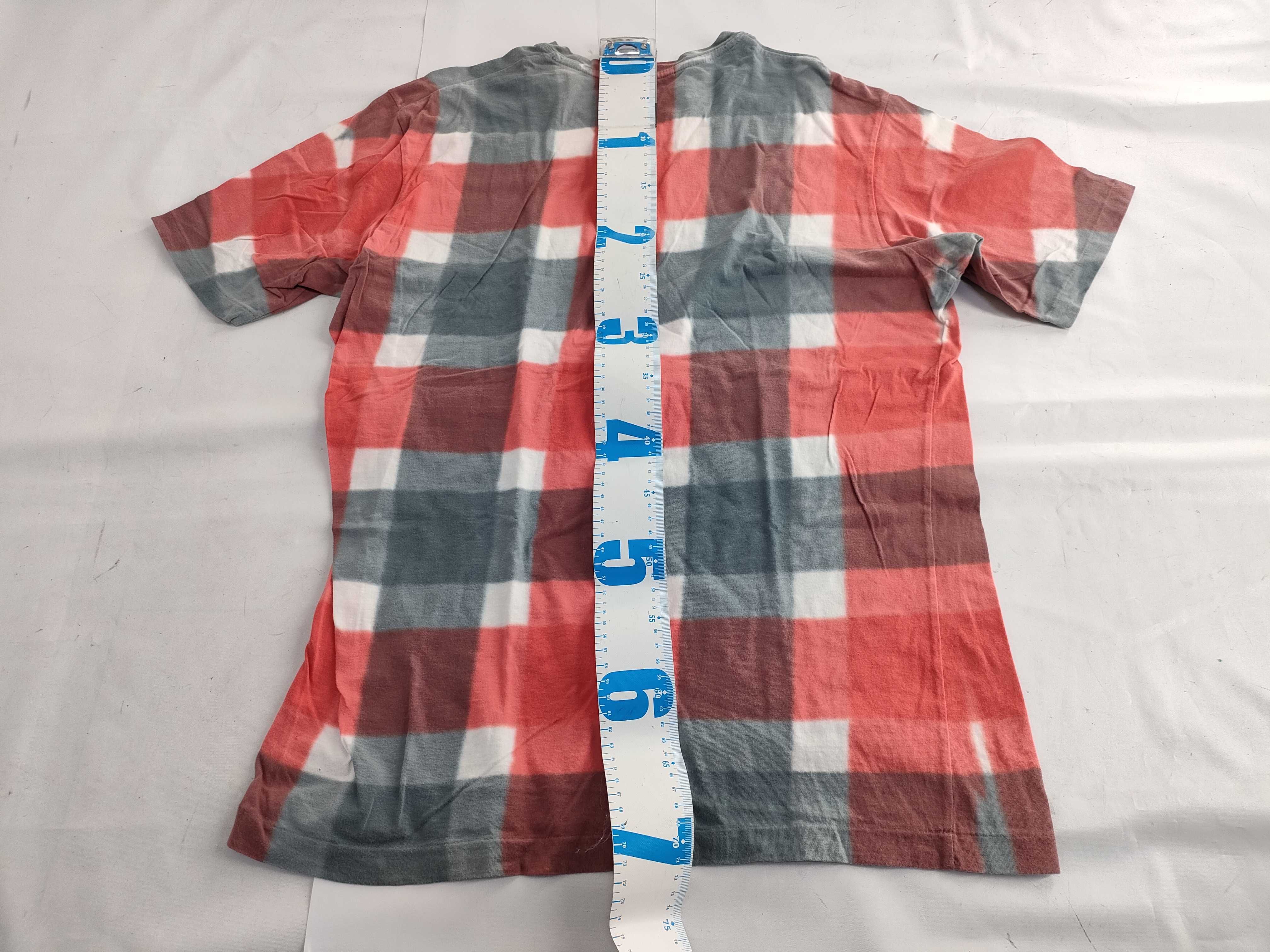 Issey Miyake Men's Plaid Cotton Short Sleeve T-Shirt