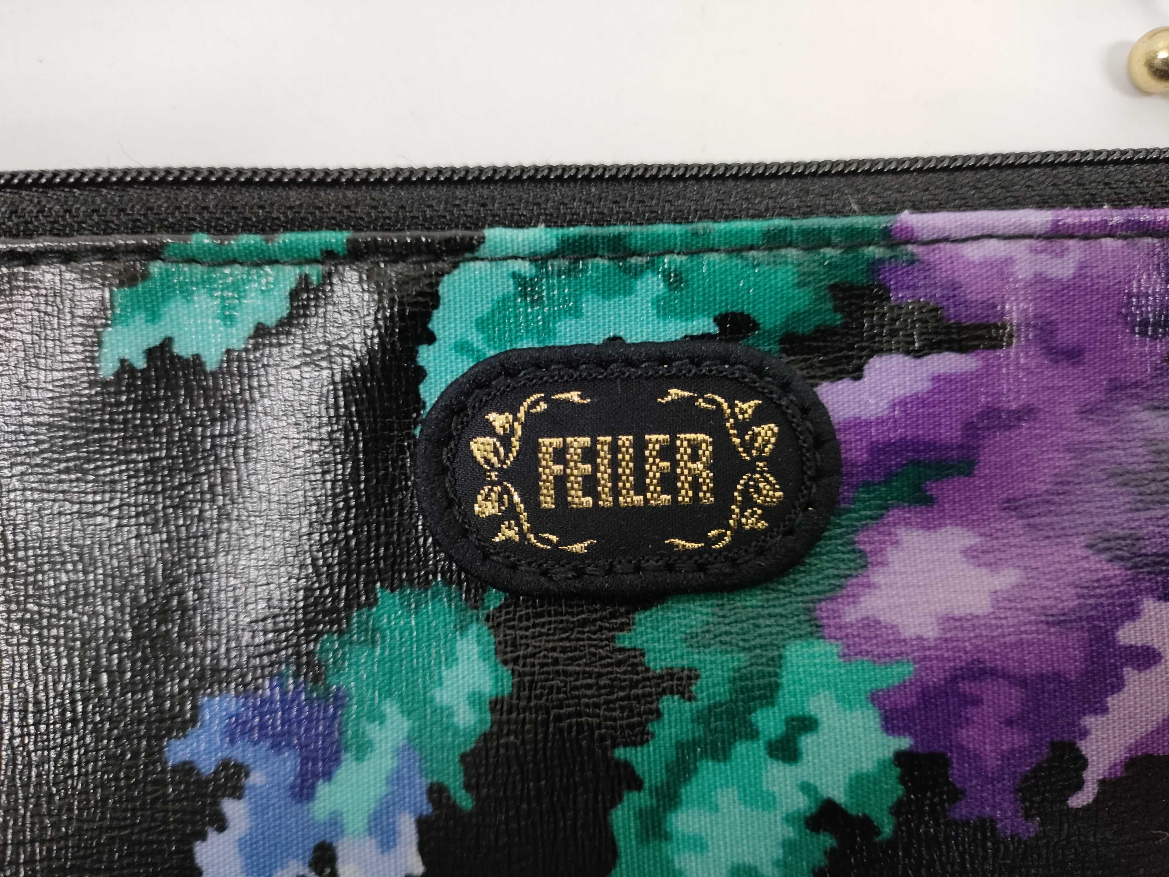A Collection of 5 Feiler Chenille Accessory Pouches and Bags in Heidi Check and Floral Patterns