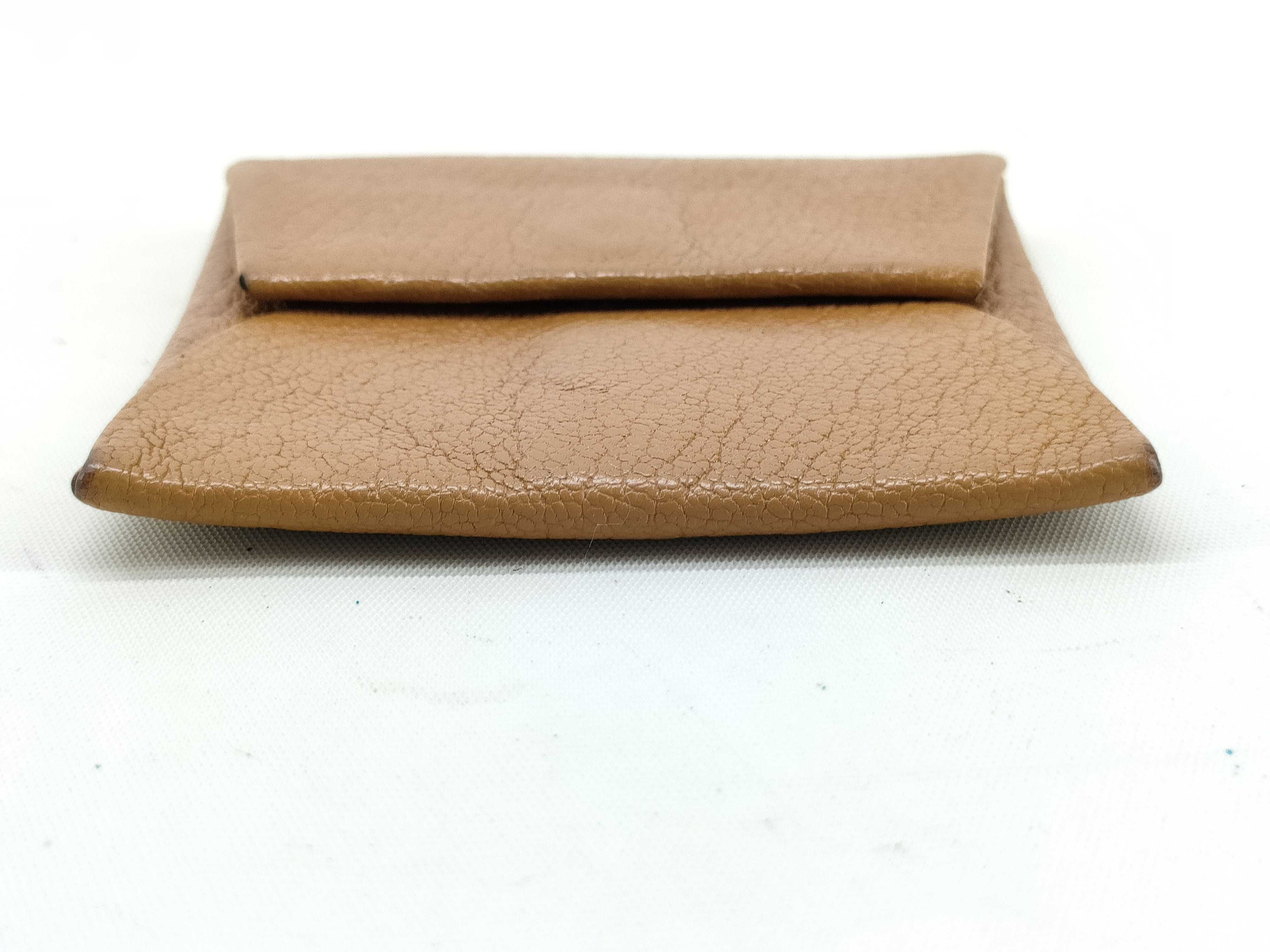 Hermes Bastia Verso Grained Leather Coin Purse