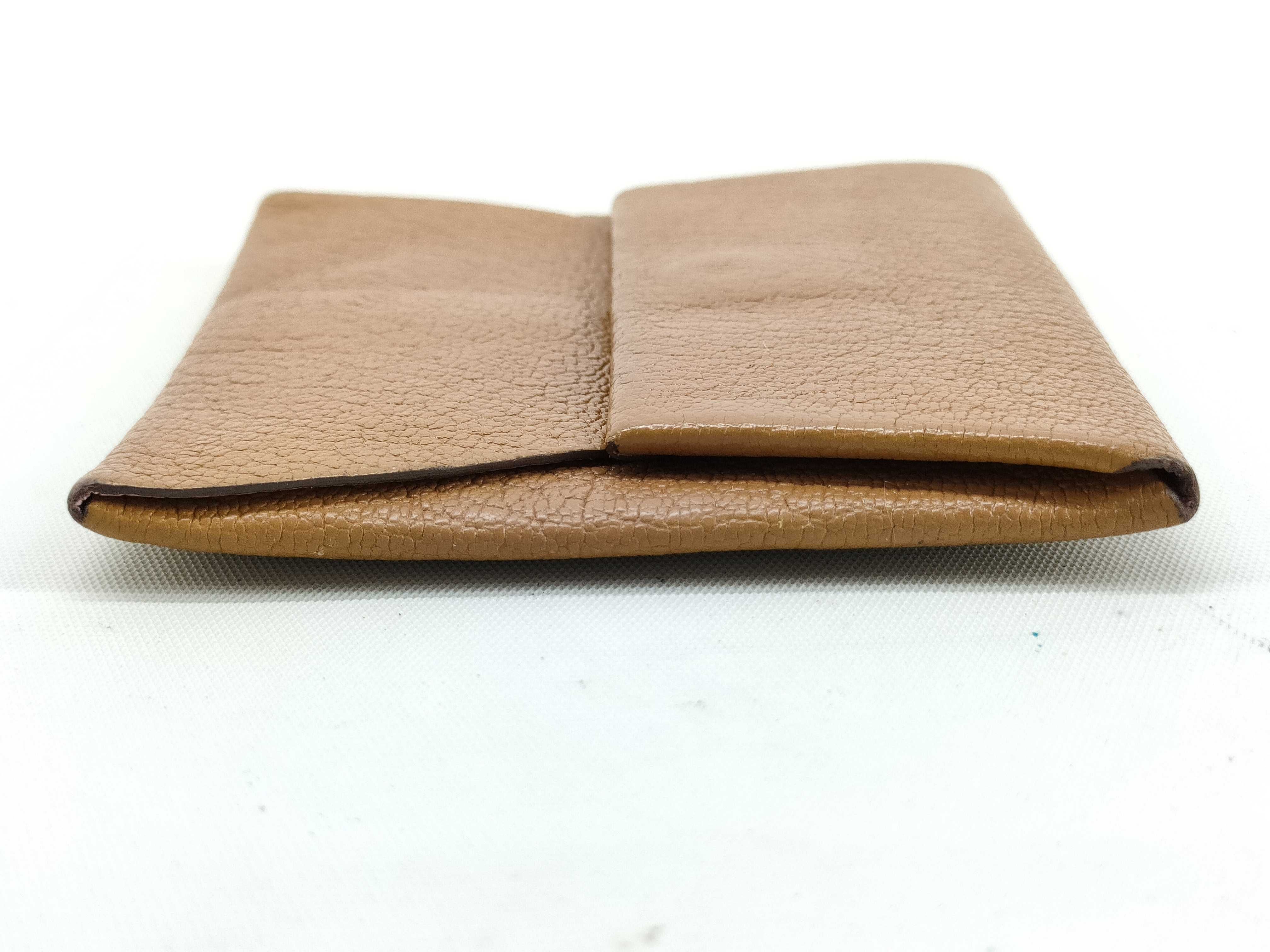 Hermes Bastia Verso Grained Leather Coin Purse